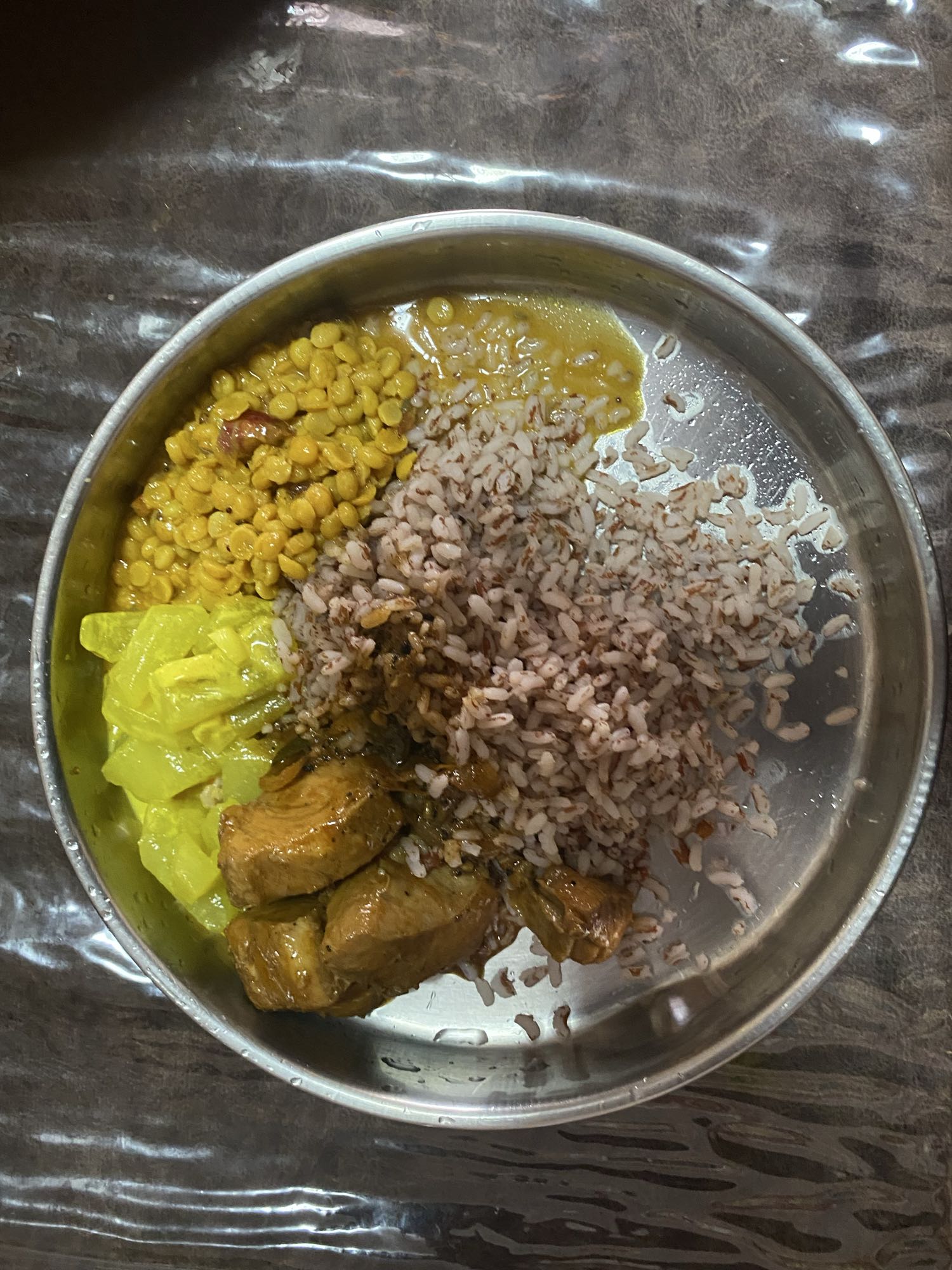 Rice with chicken curry