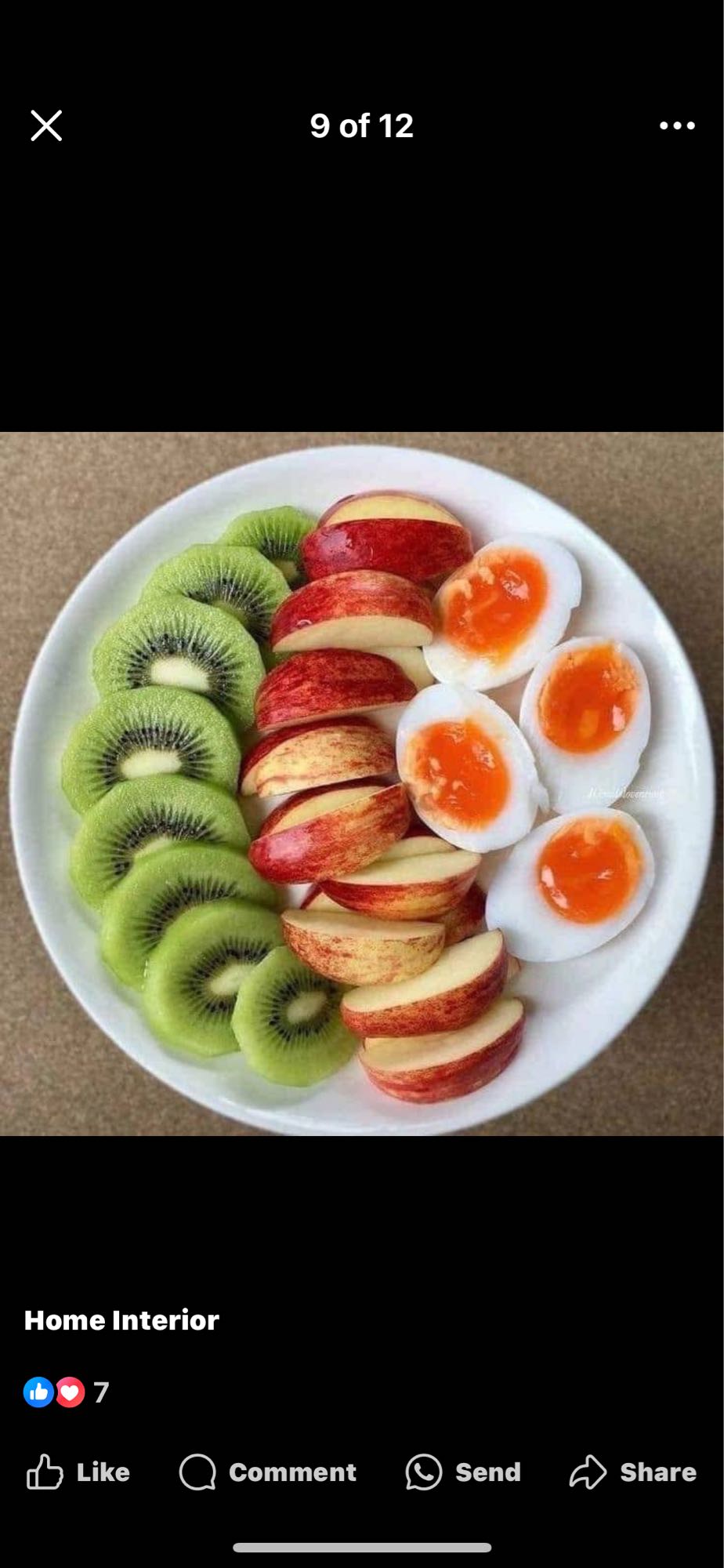Egg, Apple, Kiwi Plate
