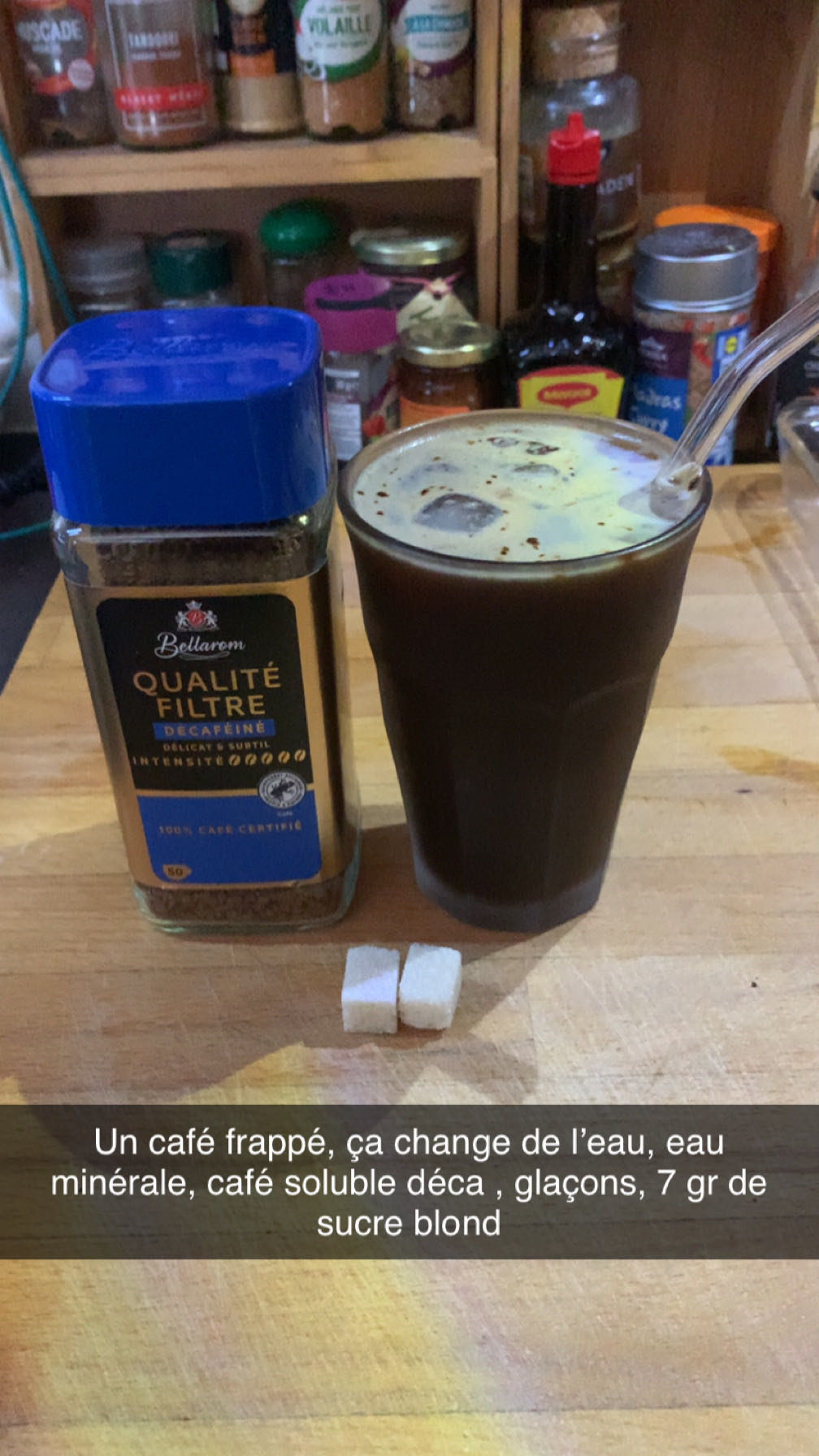 Café frappé décaféiné