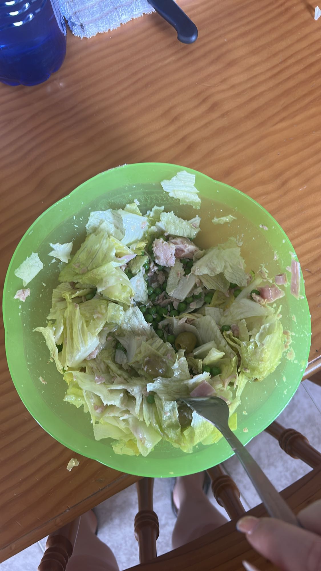Ensalada de atún y lechuga