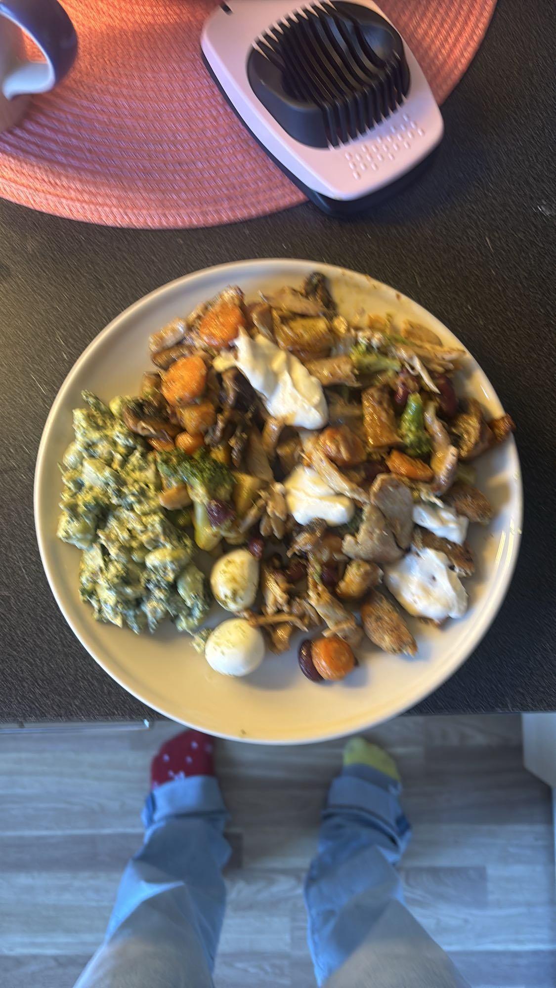 Grönsaksomelett med kyckling