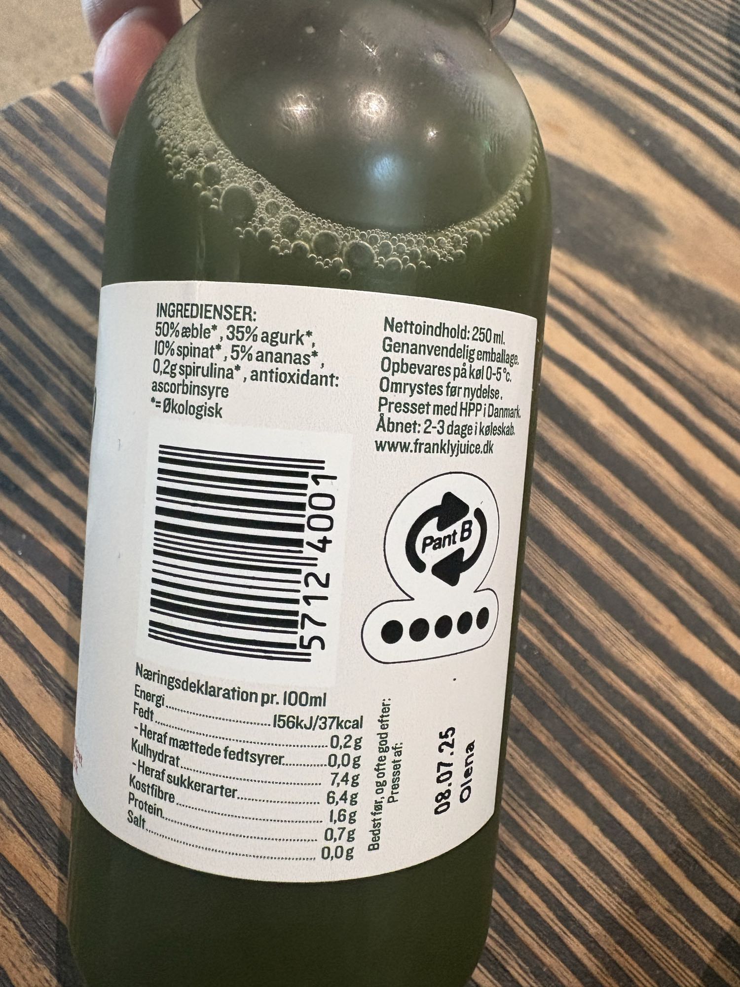 Grön juice med spirulina