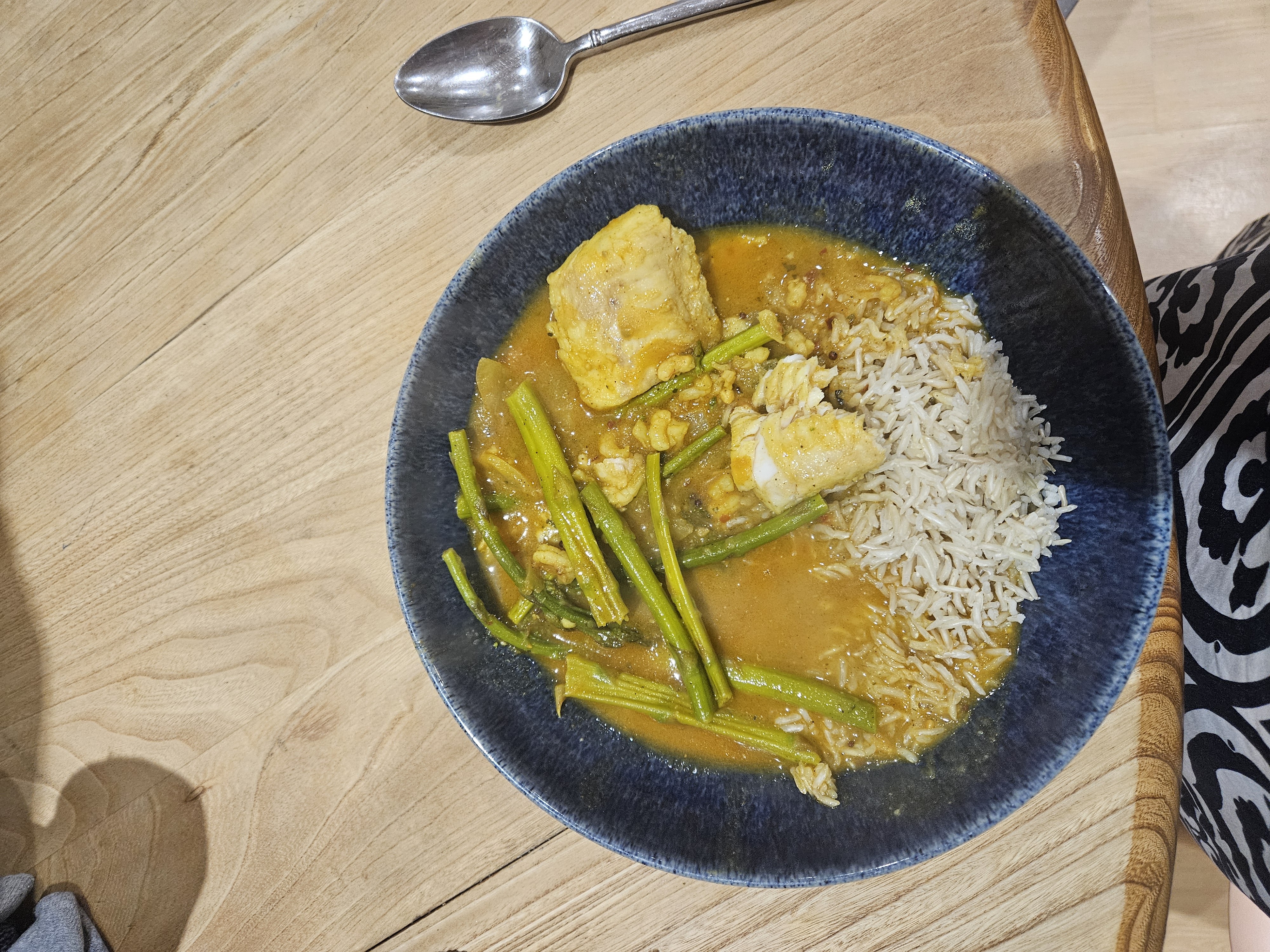 Fish curry with rice