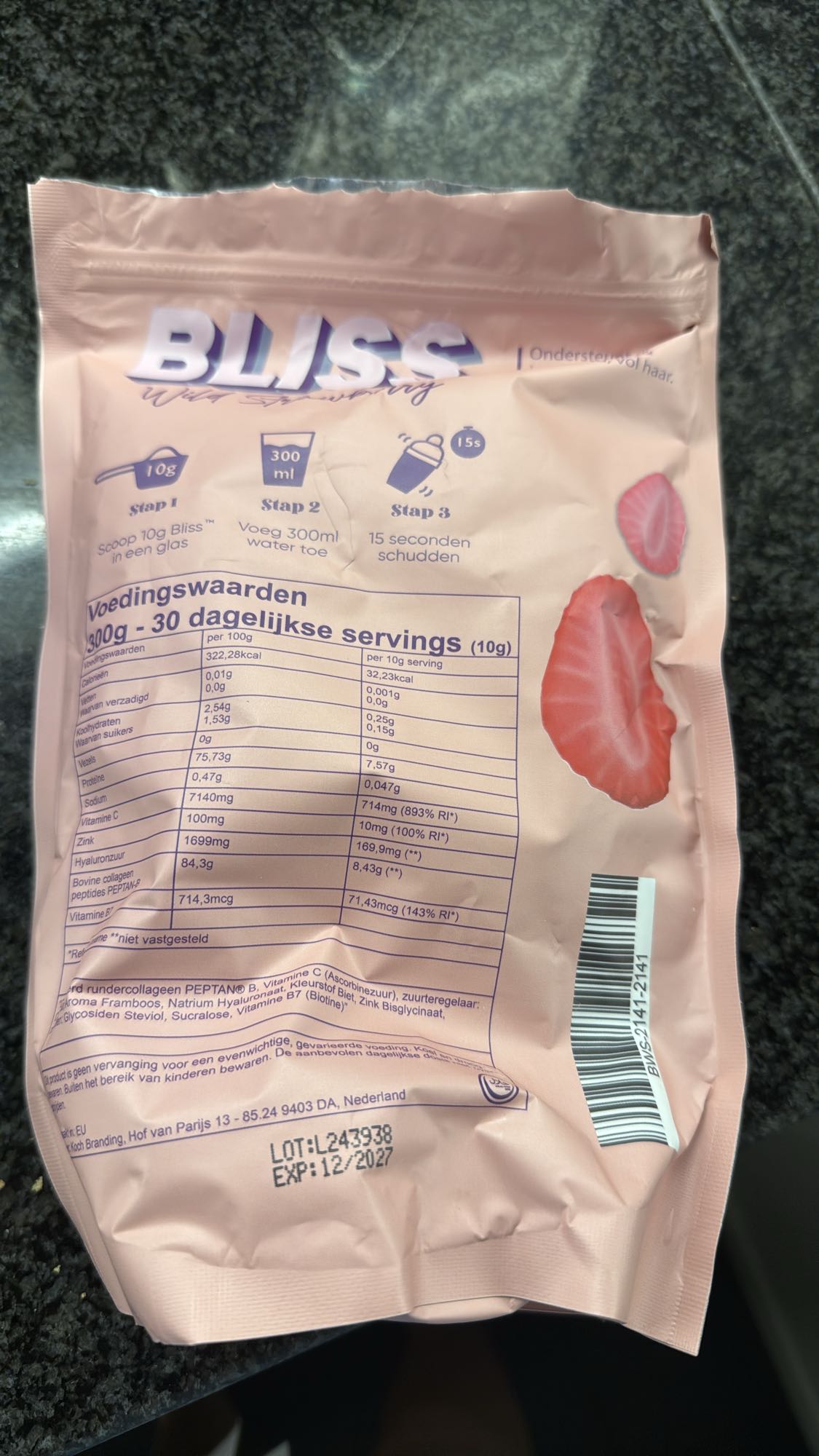 Bliss collageen framboos