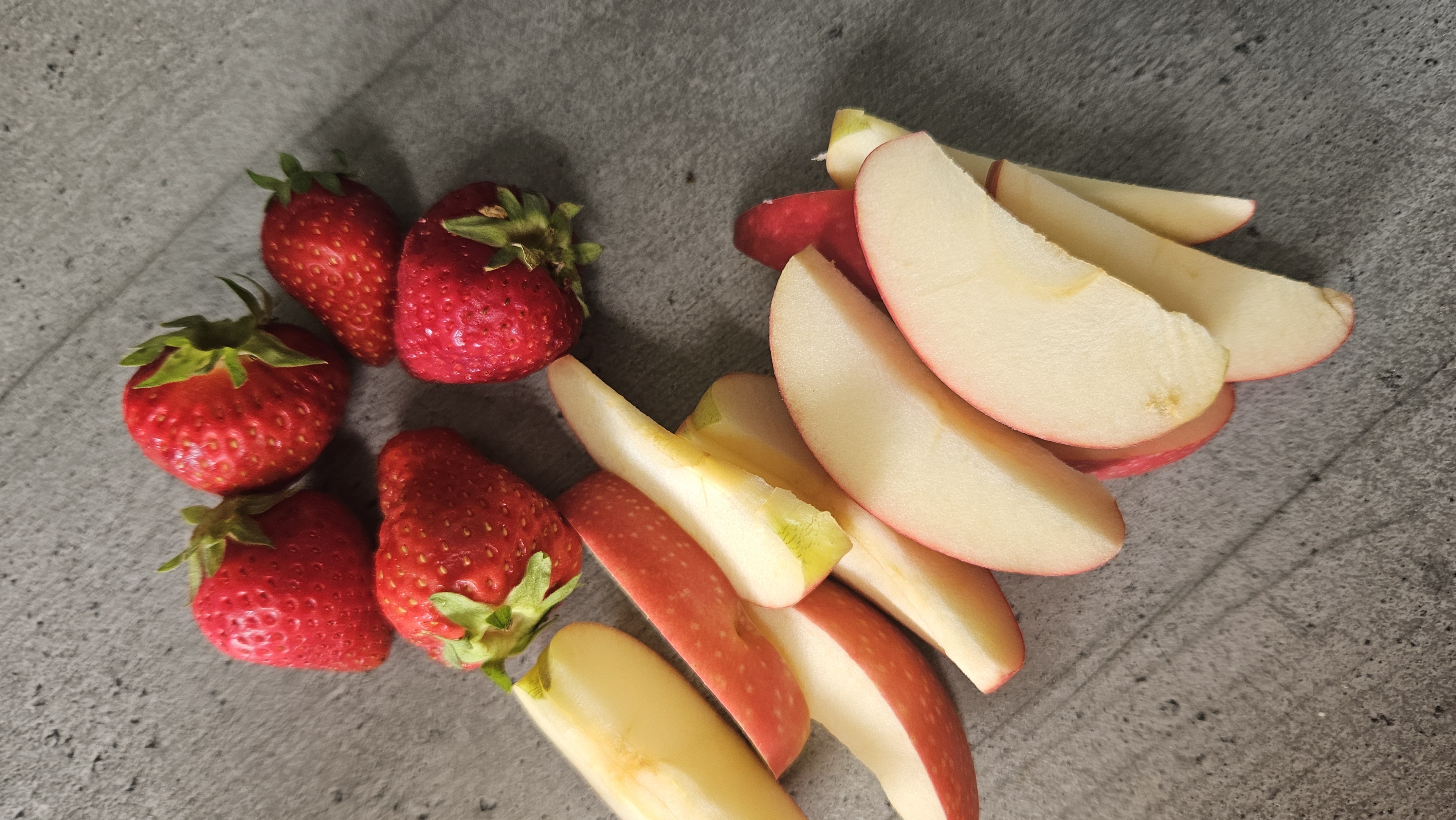 Aardbei en appel snack