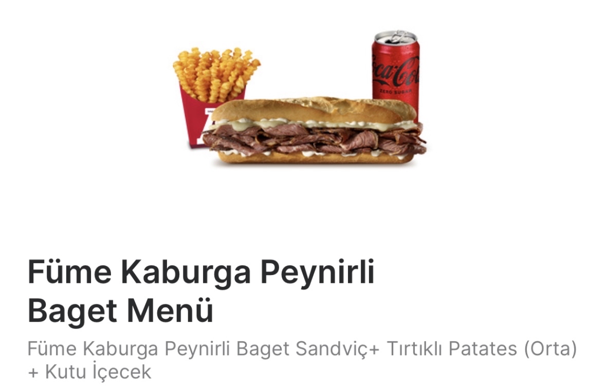 Füme Kaburga Menü