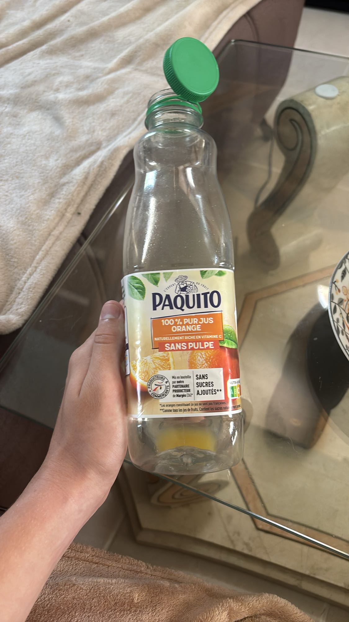 Jus d'orange sans pulpe