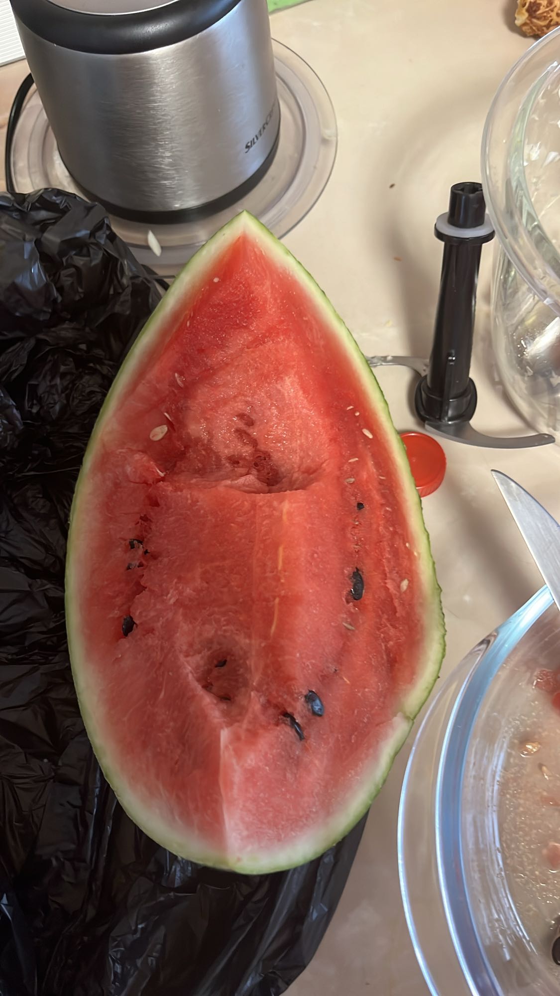 Felie de pepene roșu