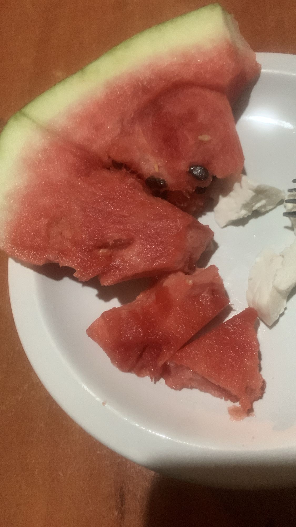Watermelon with cheese