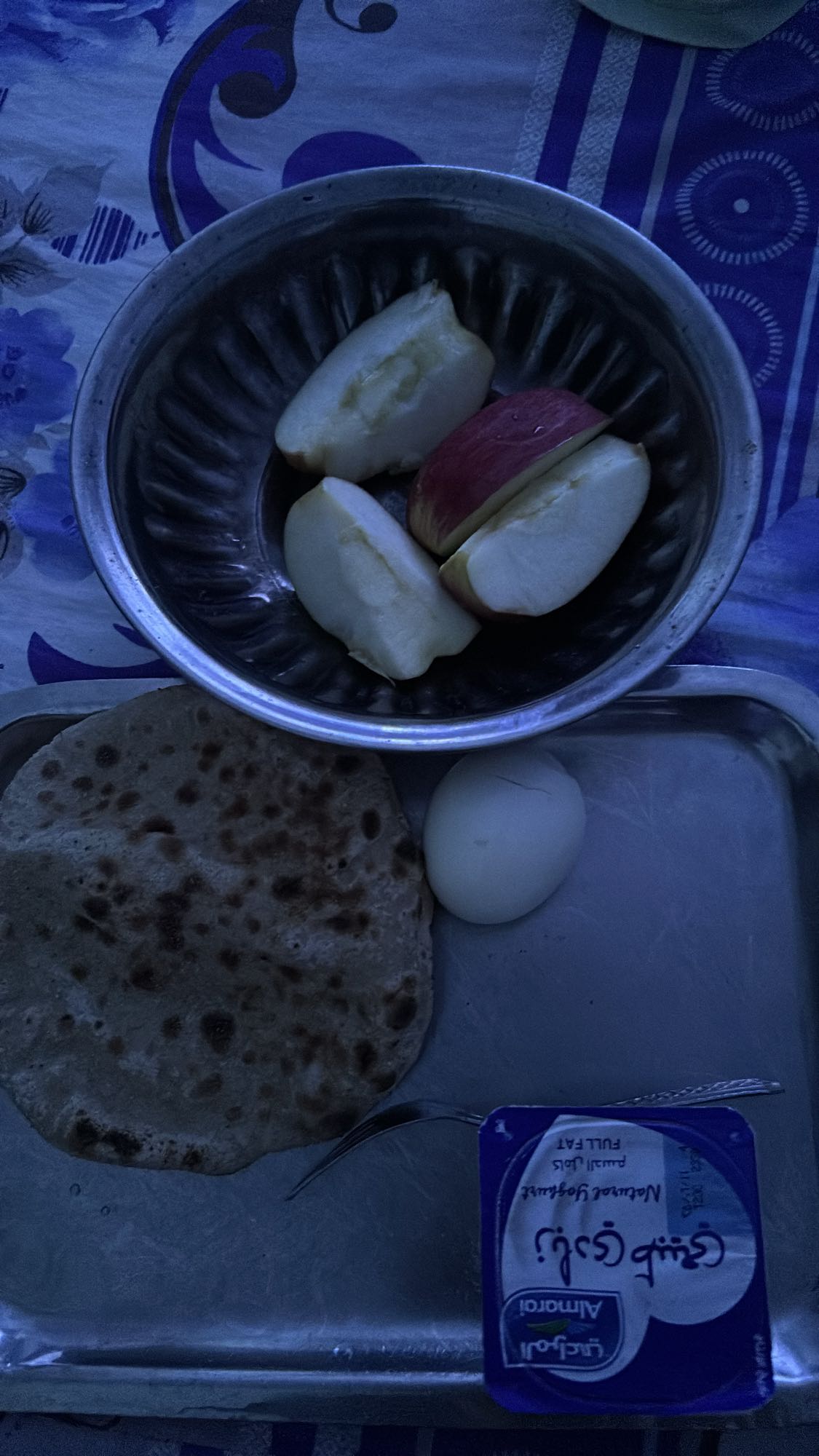 Roti Egg Yogurt Apple