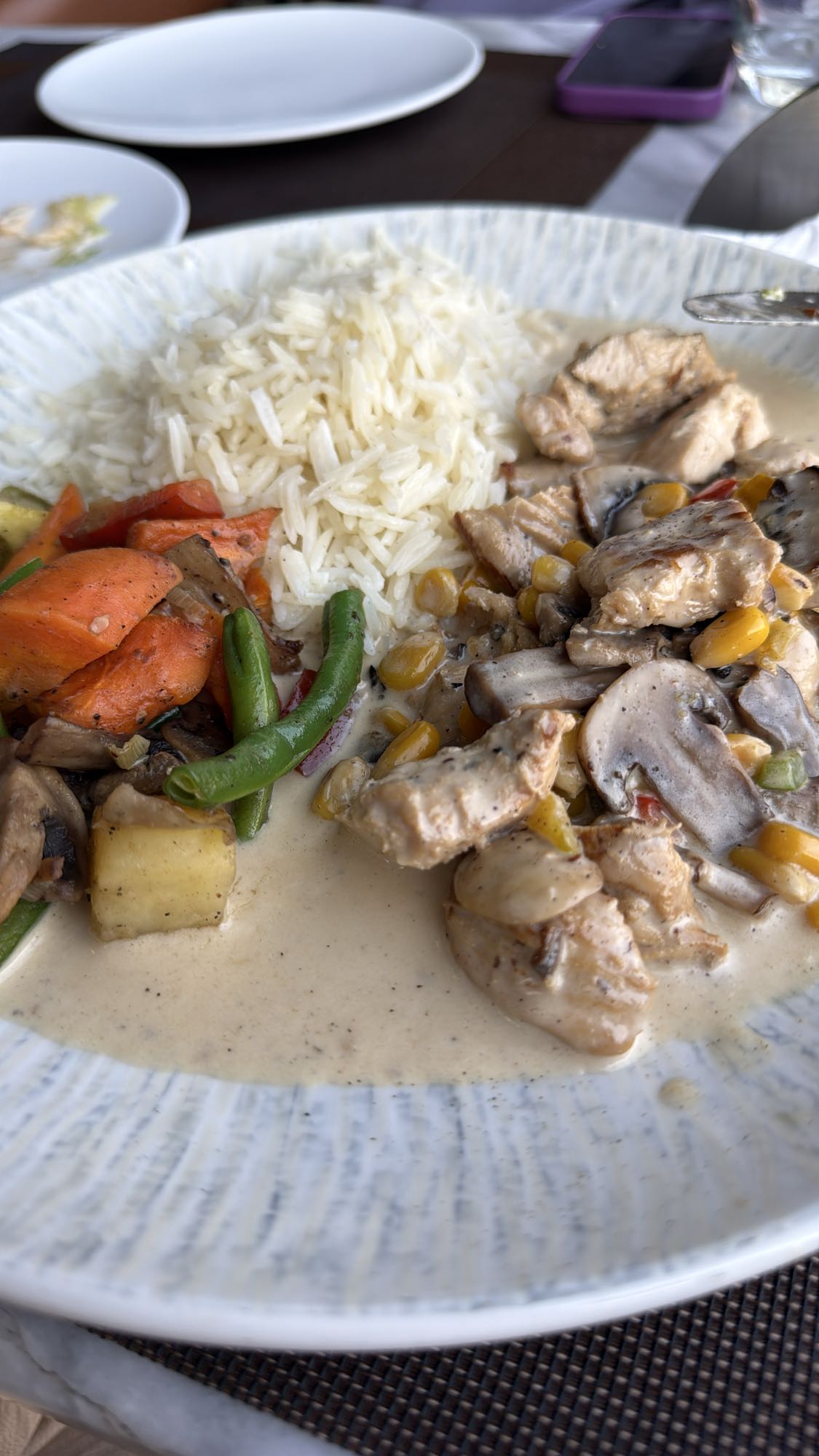Chicken with rice and veggies