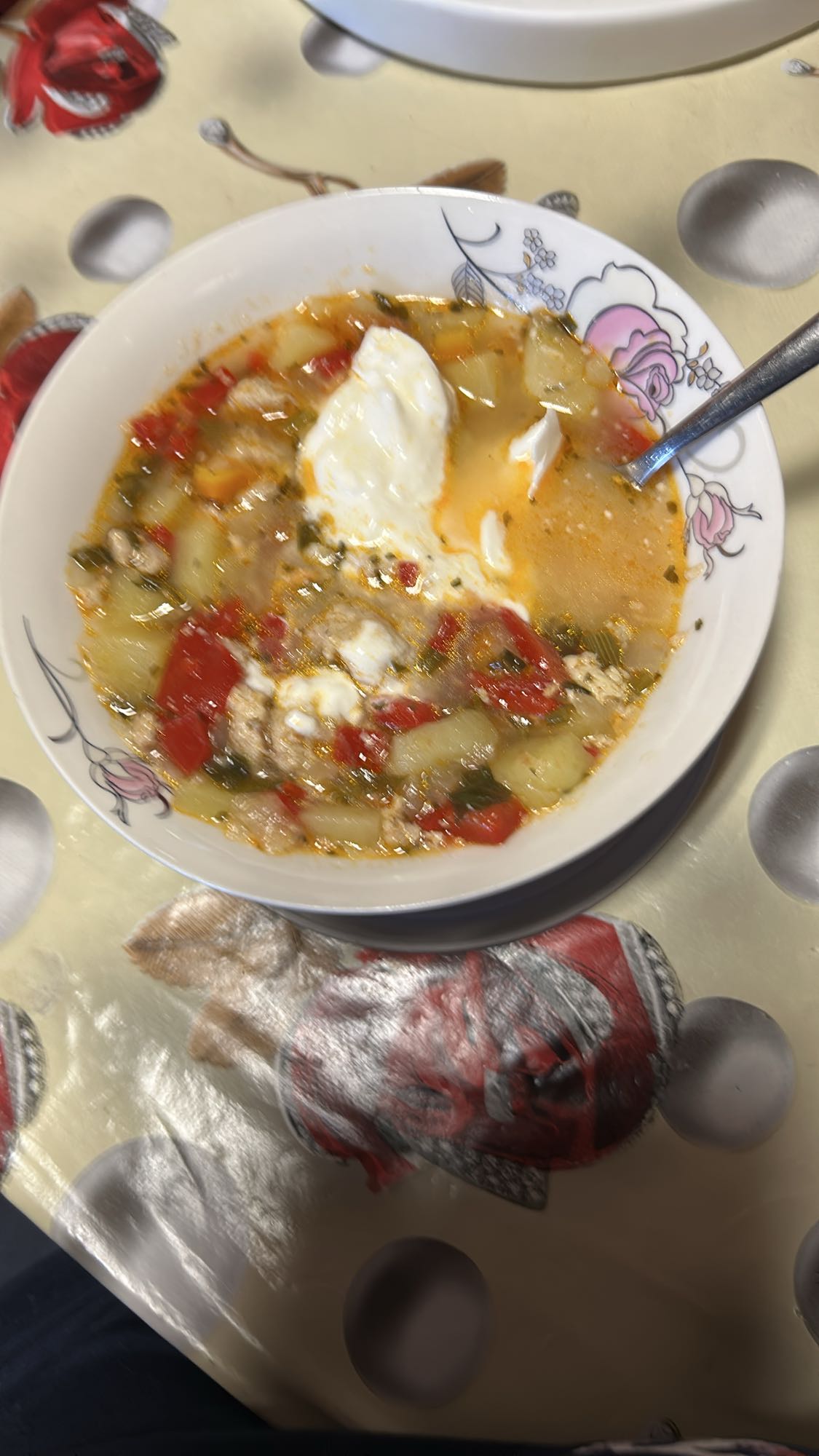 Ciorbă cu legume și smântână