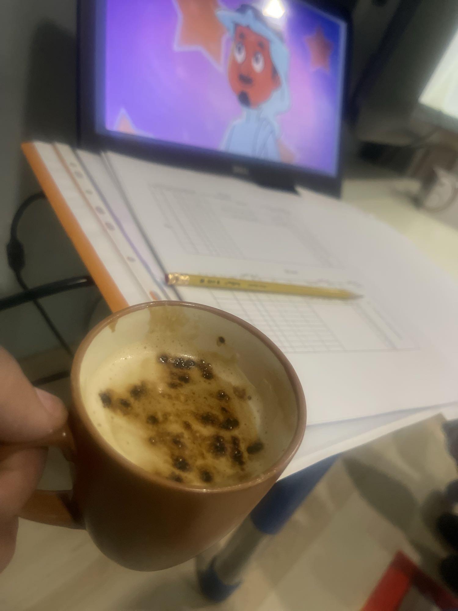 كوب قهوة بالحليب