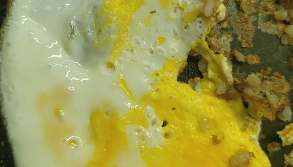 Fried egg with rice