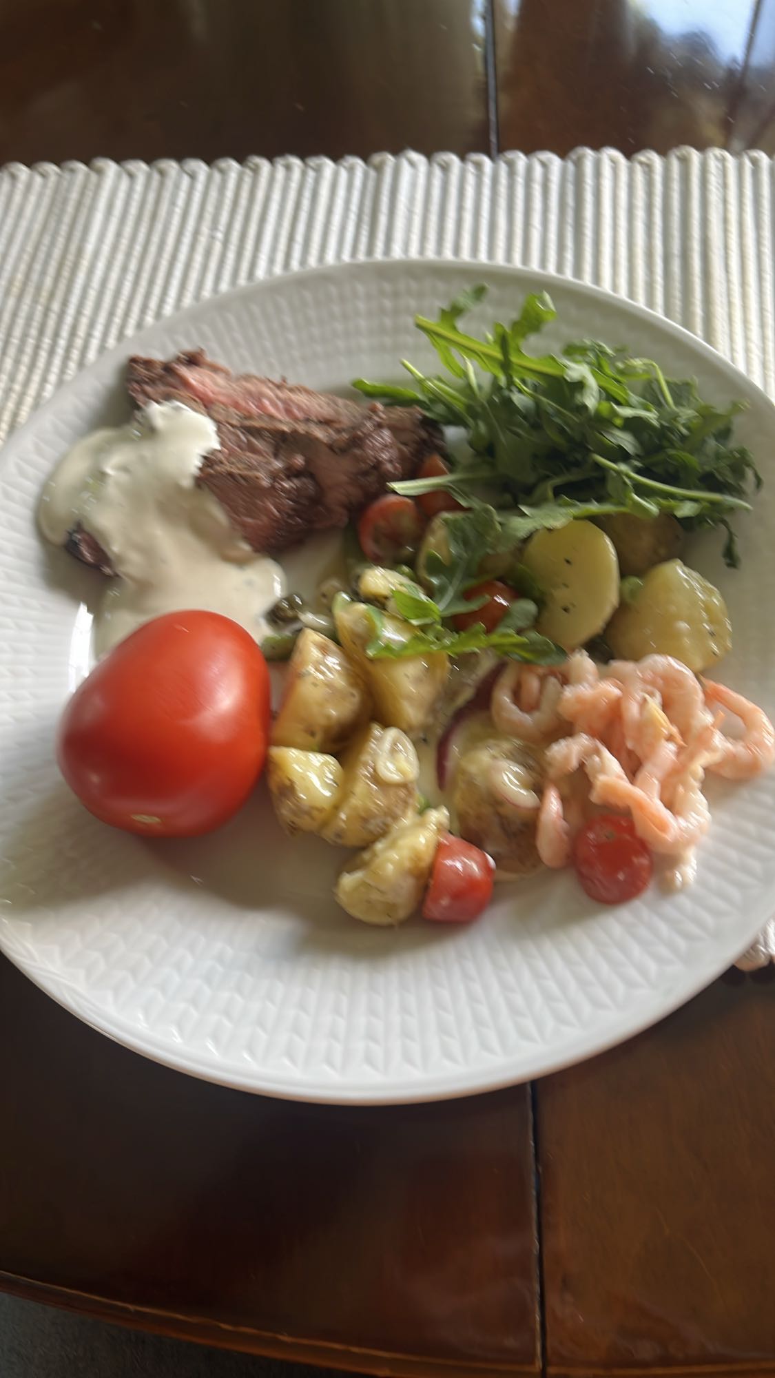 Biff med potatissallad