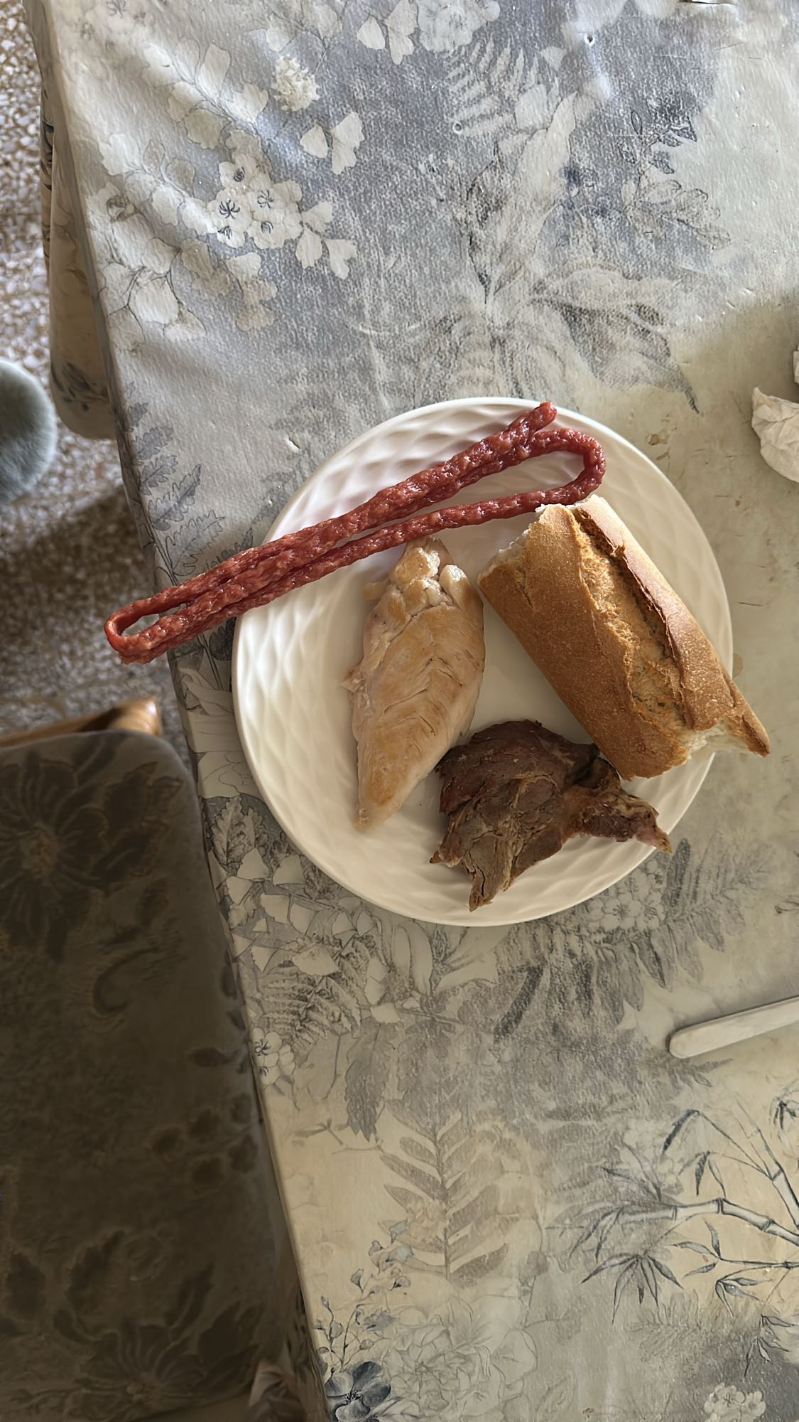 Mixed Meat and Bread Plate