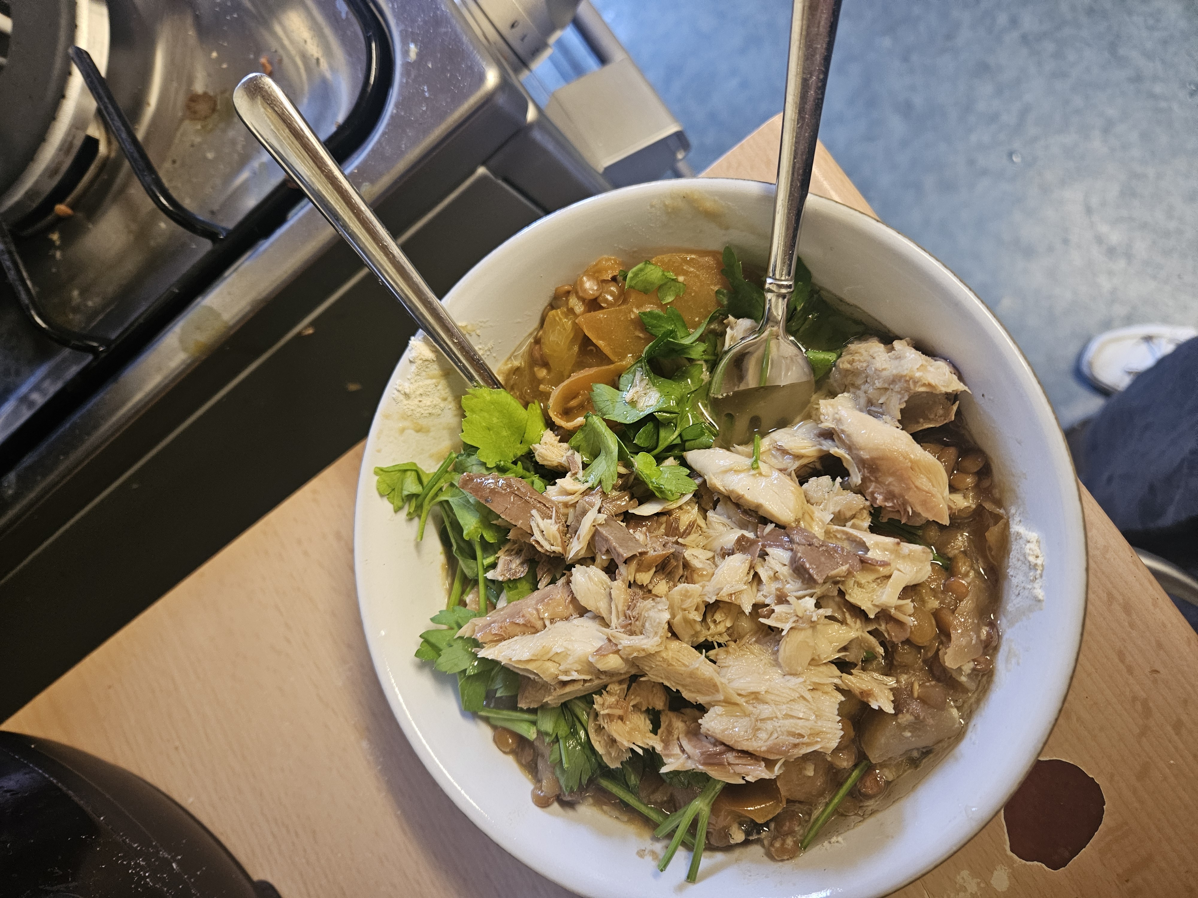 Mackerel Lentil Veggie Bowl
