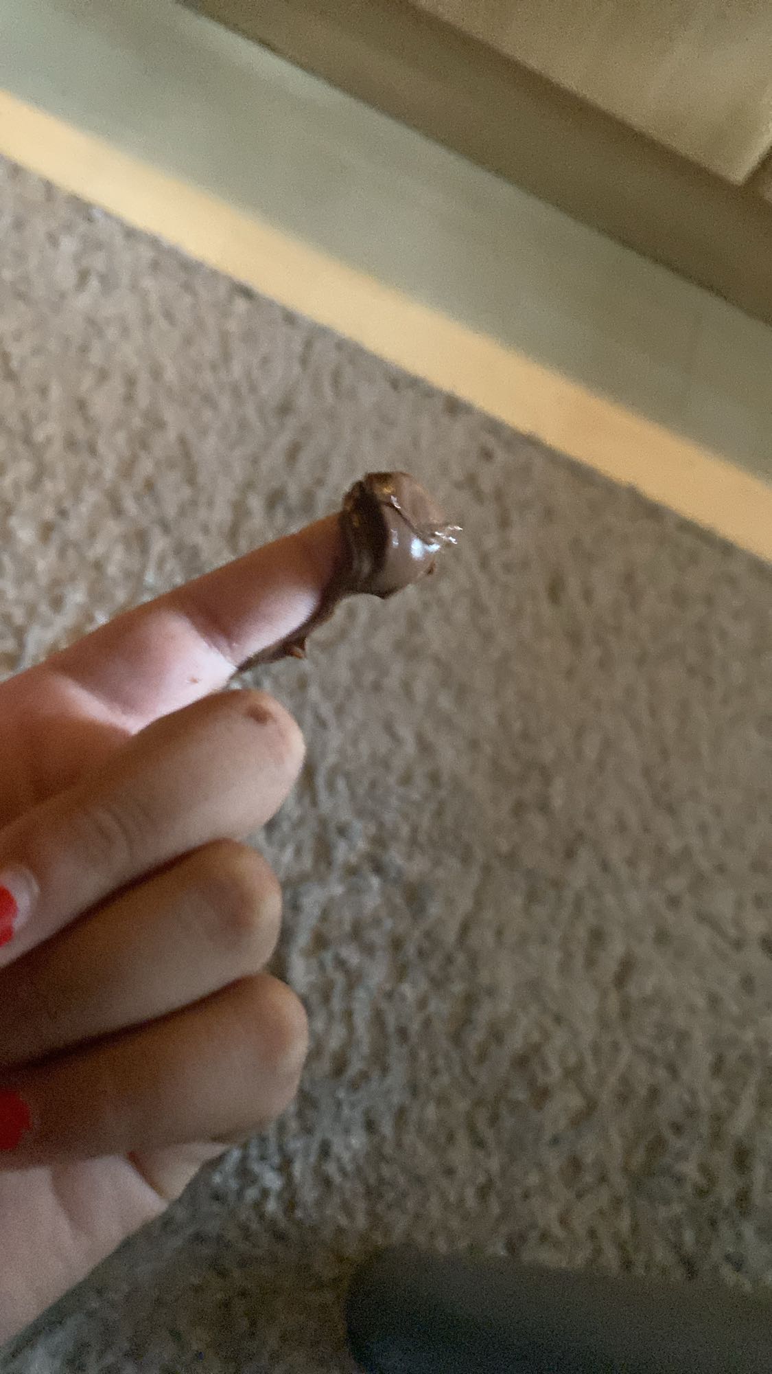 Schokoladenaufstrich Fingerprobe