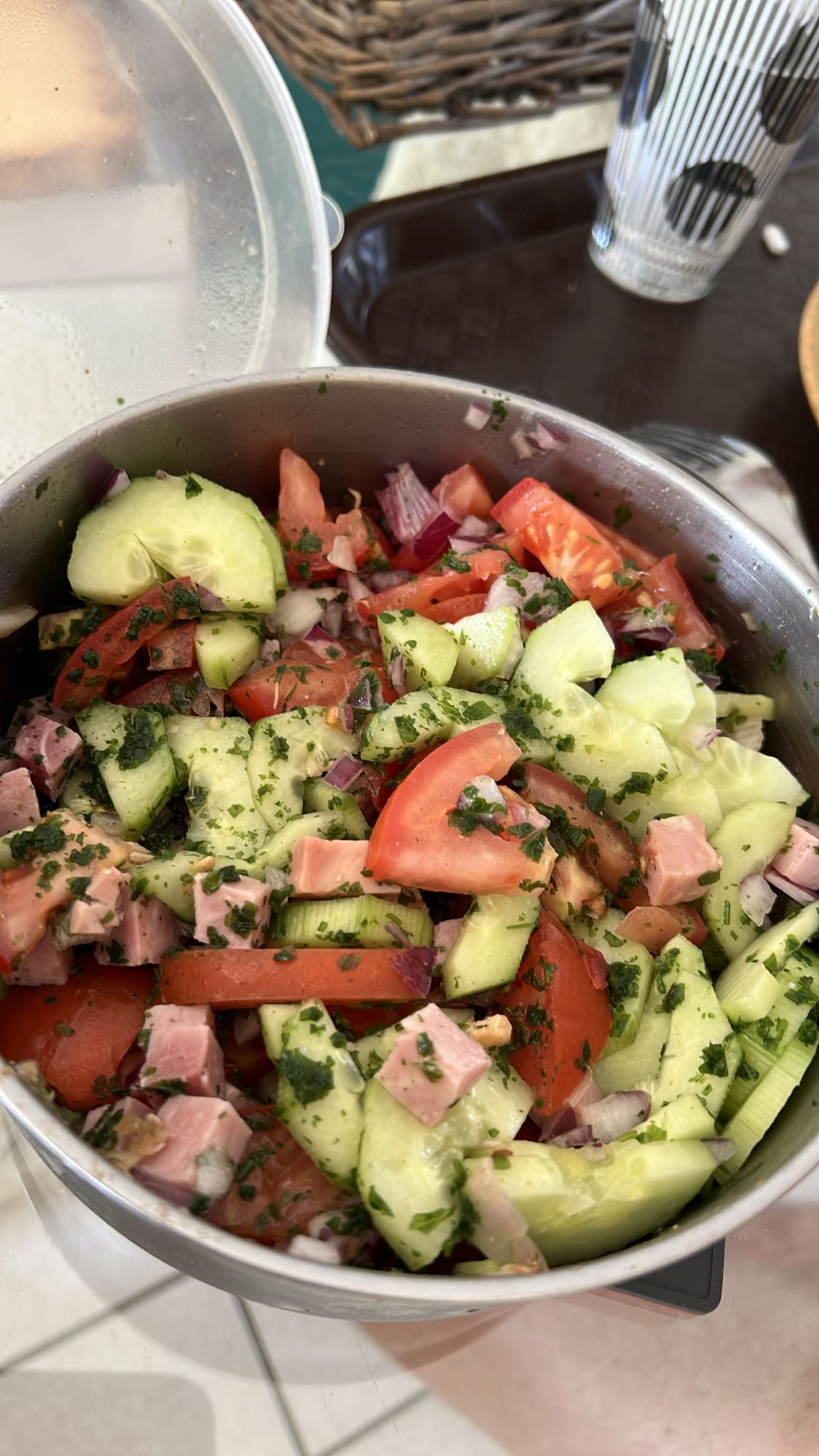 Salade fraîche jambon