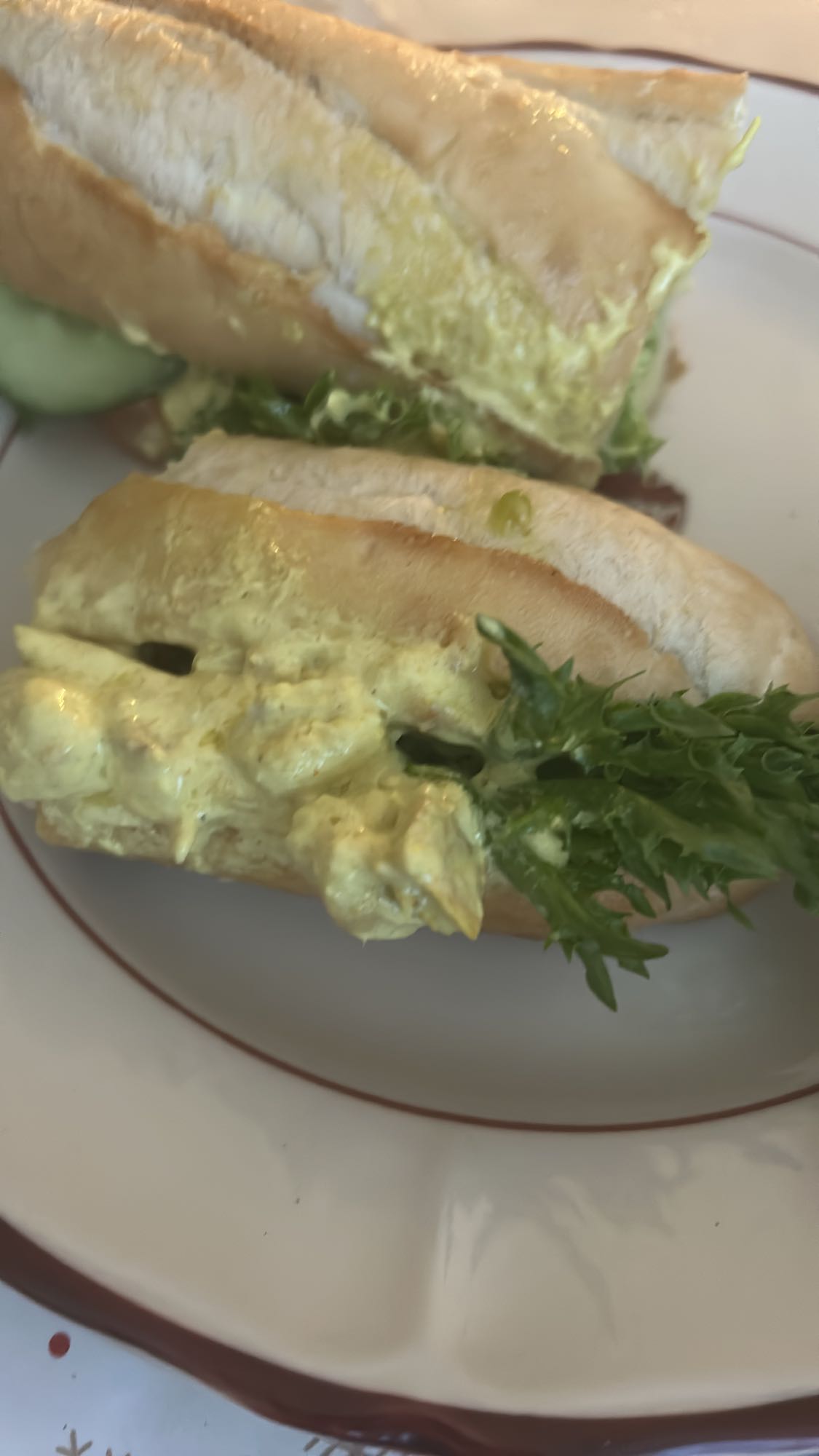 Kycklingcurrysandwich