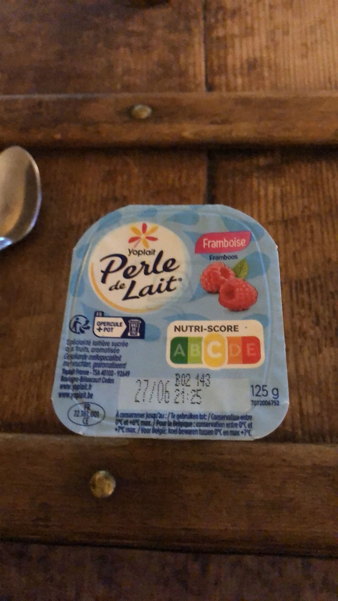 Yaourt framboise Perle de Lait