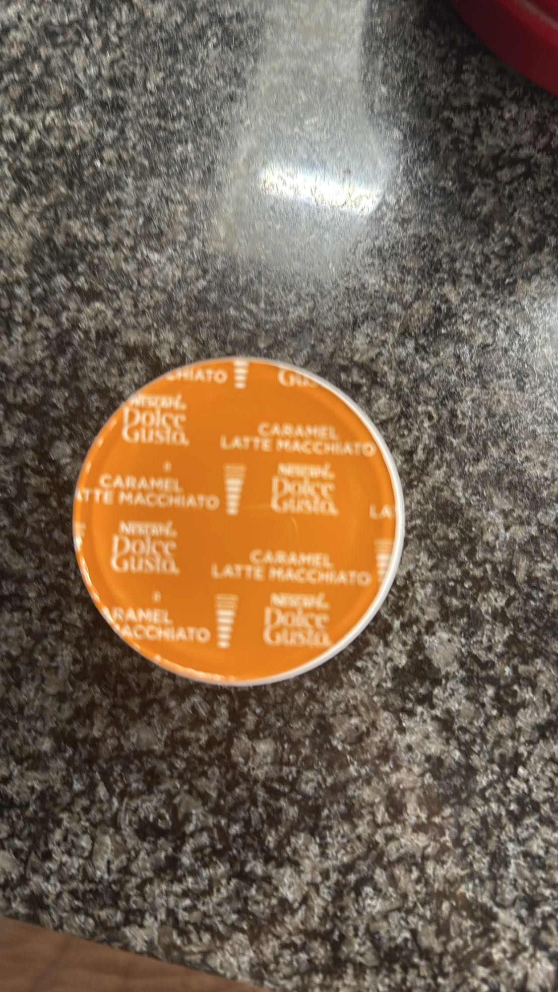 Caramel latte macchiato cup