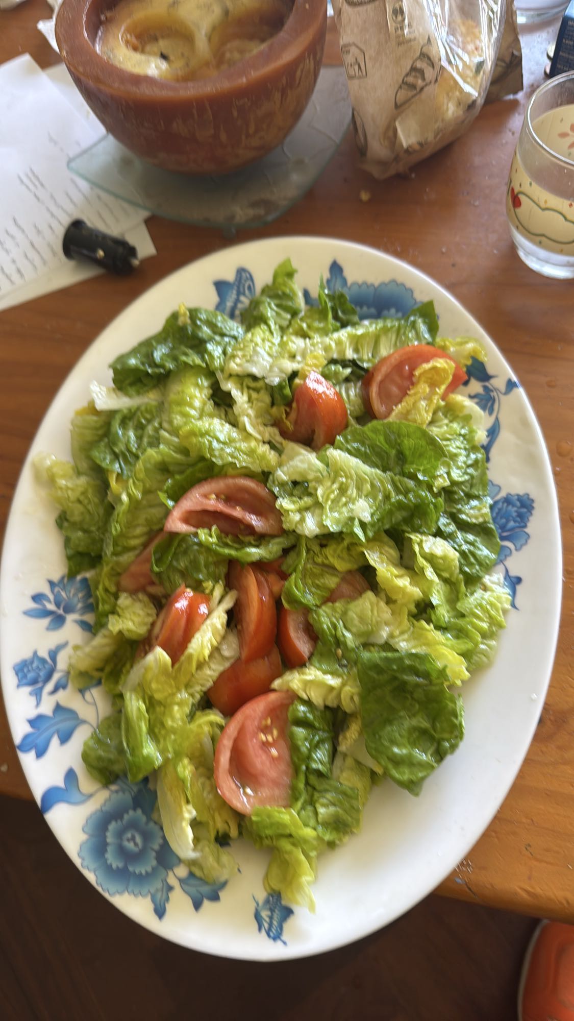 Ensalada de lechuga y tomate