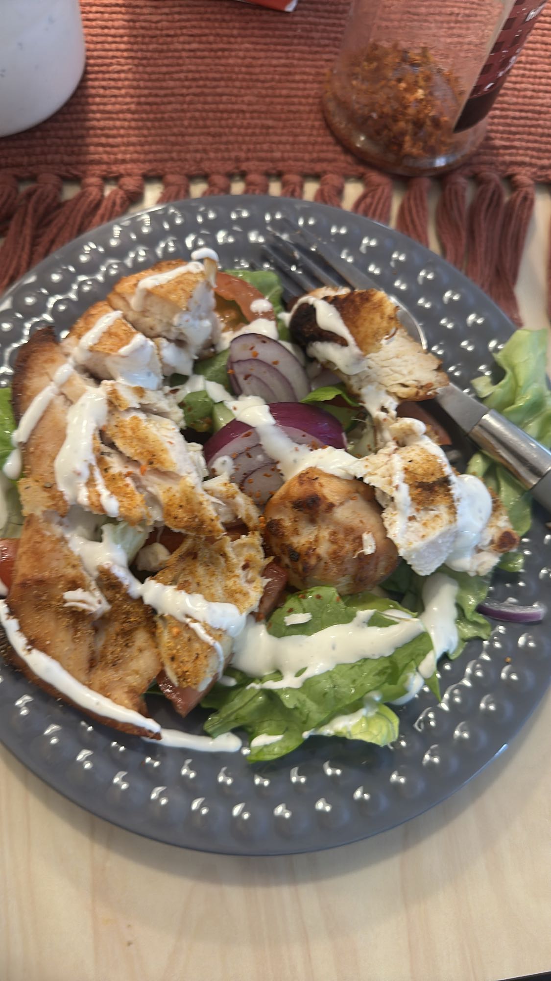 Kycklingsallad med dressing