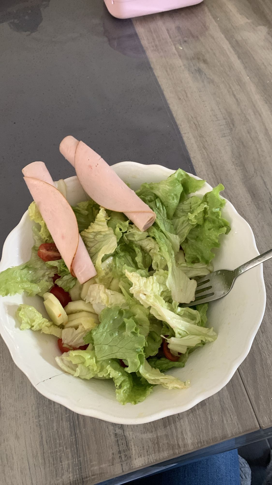 Salade blanc de poulet et légumes