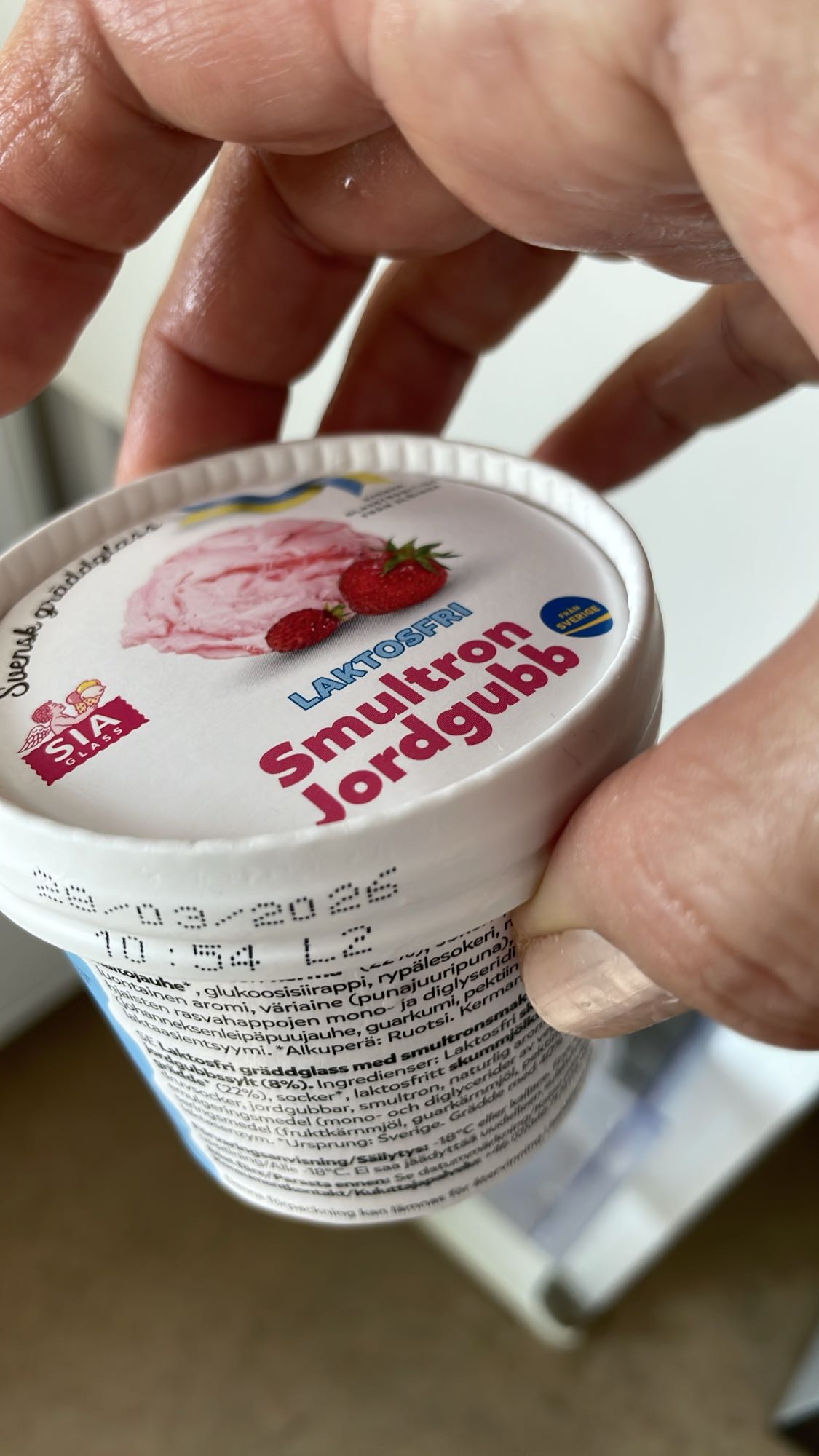 Smultron jordgubb glass