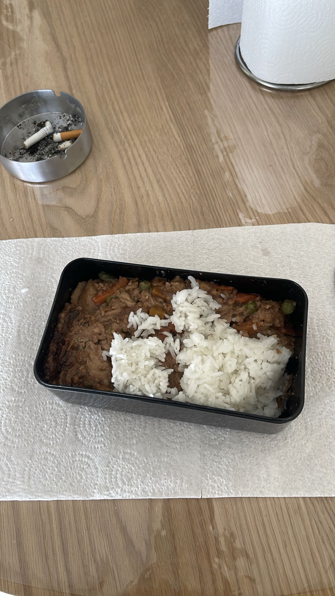 riz et ragoût de boeuf