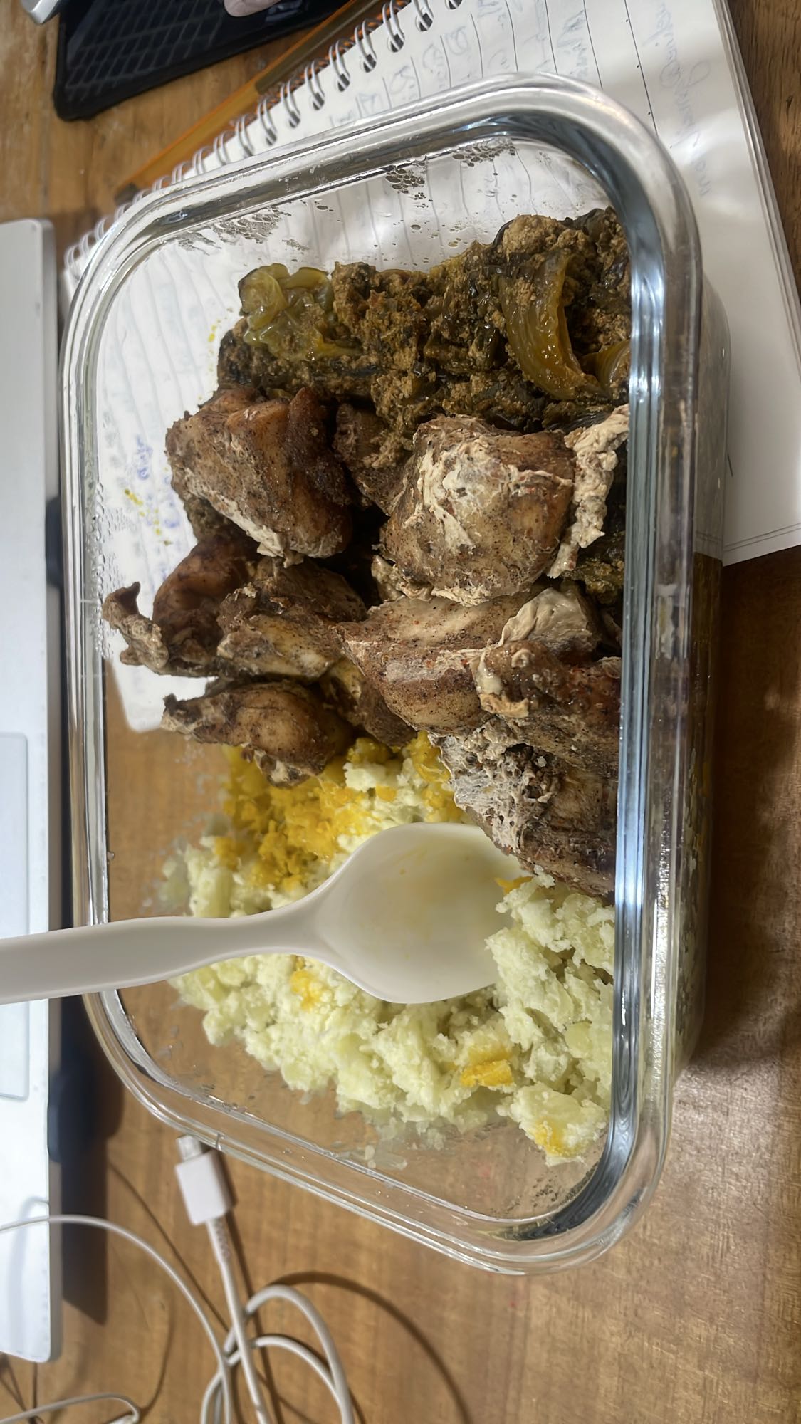 Chicken with greens & mash