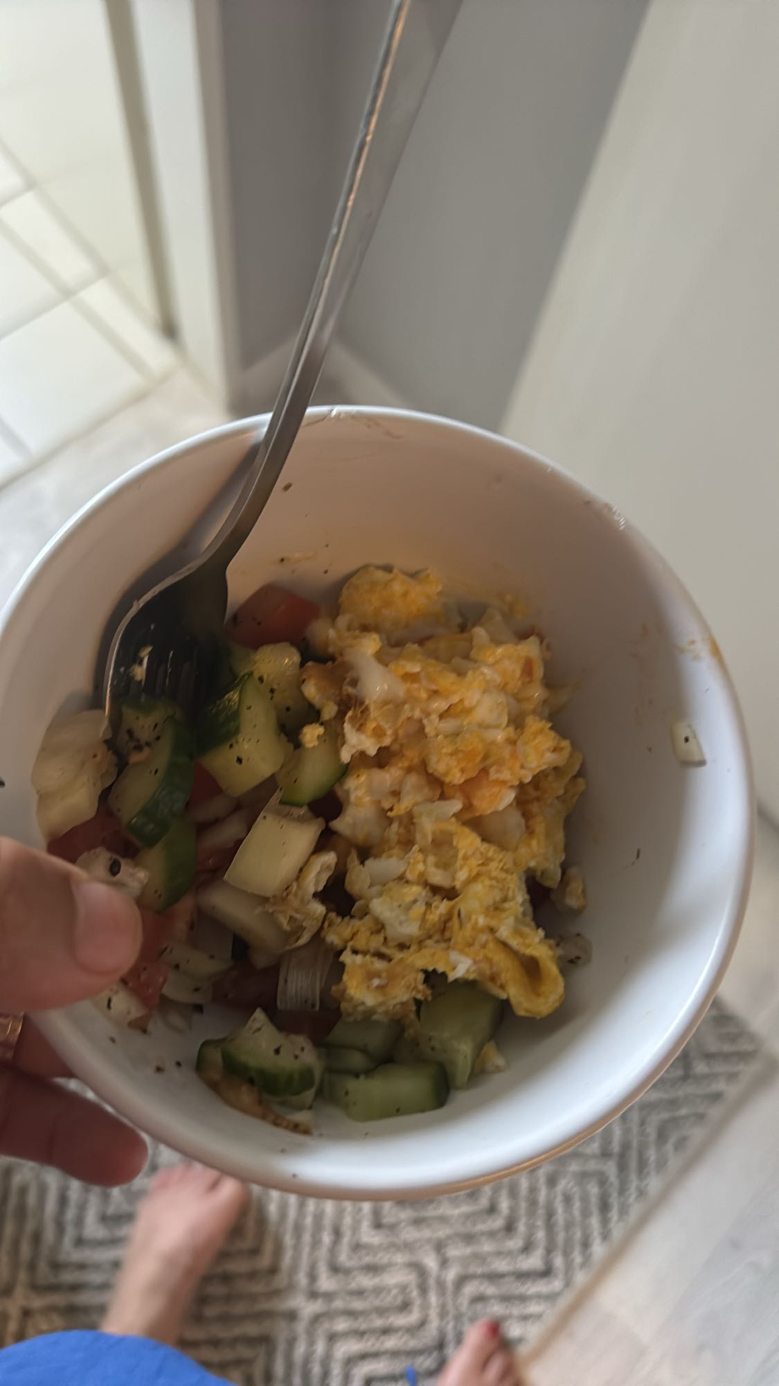 Omelet met groentesalade