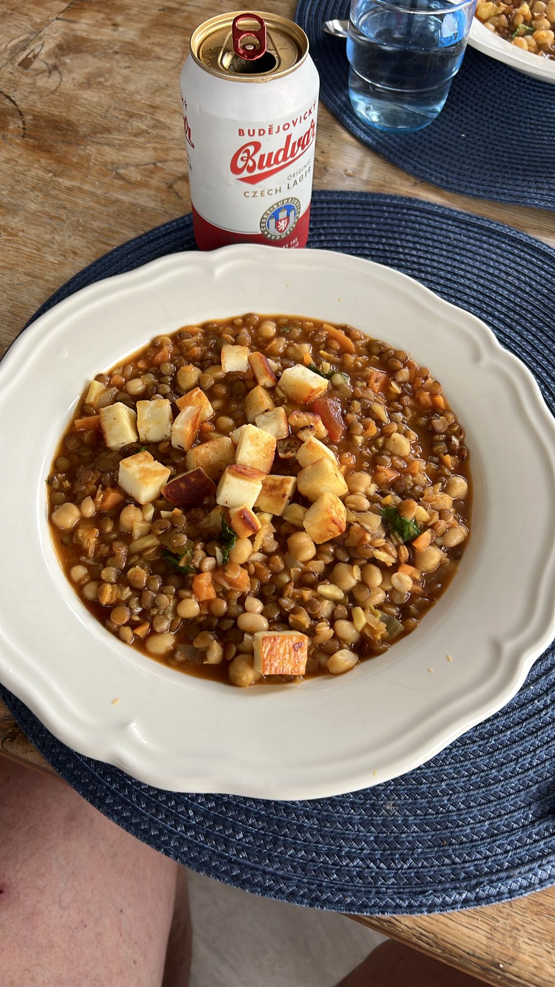 Linsgryta med halloumi