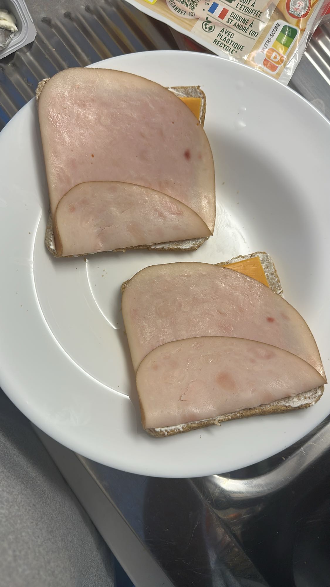 Tartines jambon fromage