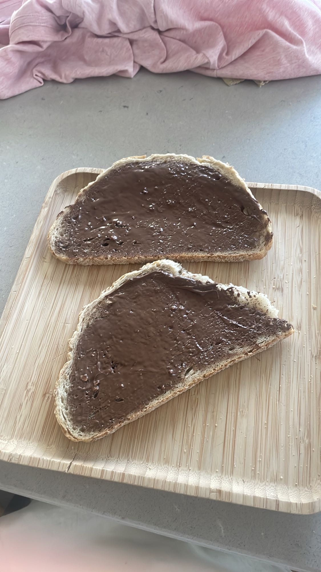 Boterham met chocopasta