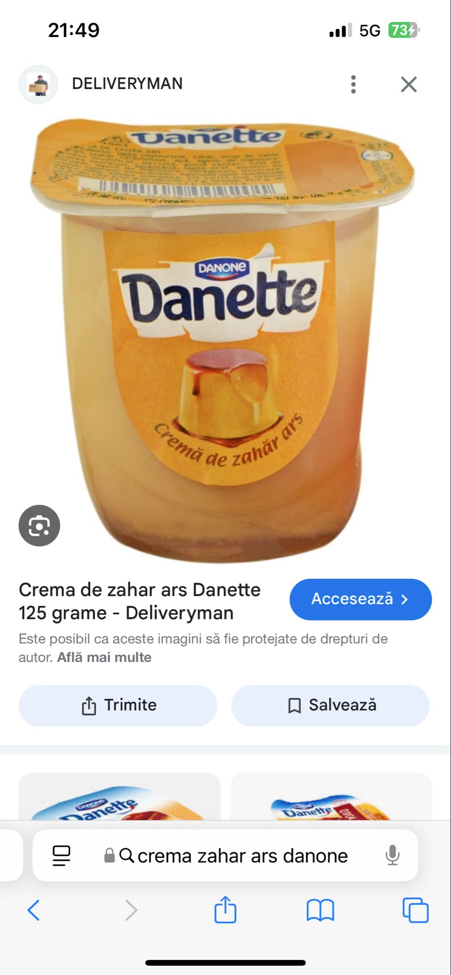 Crema zahar ars Danette