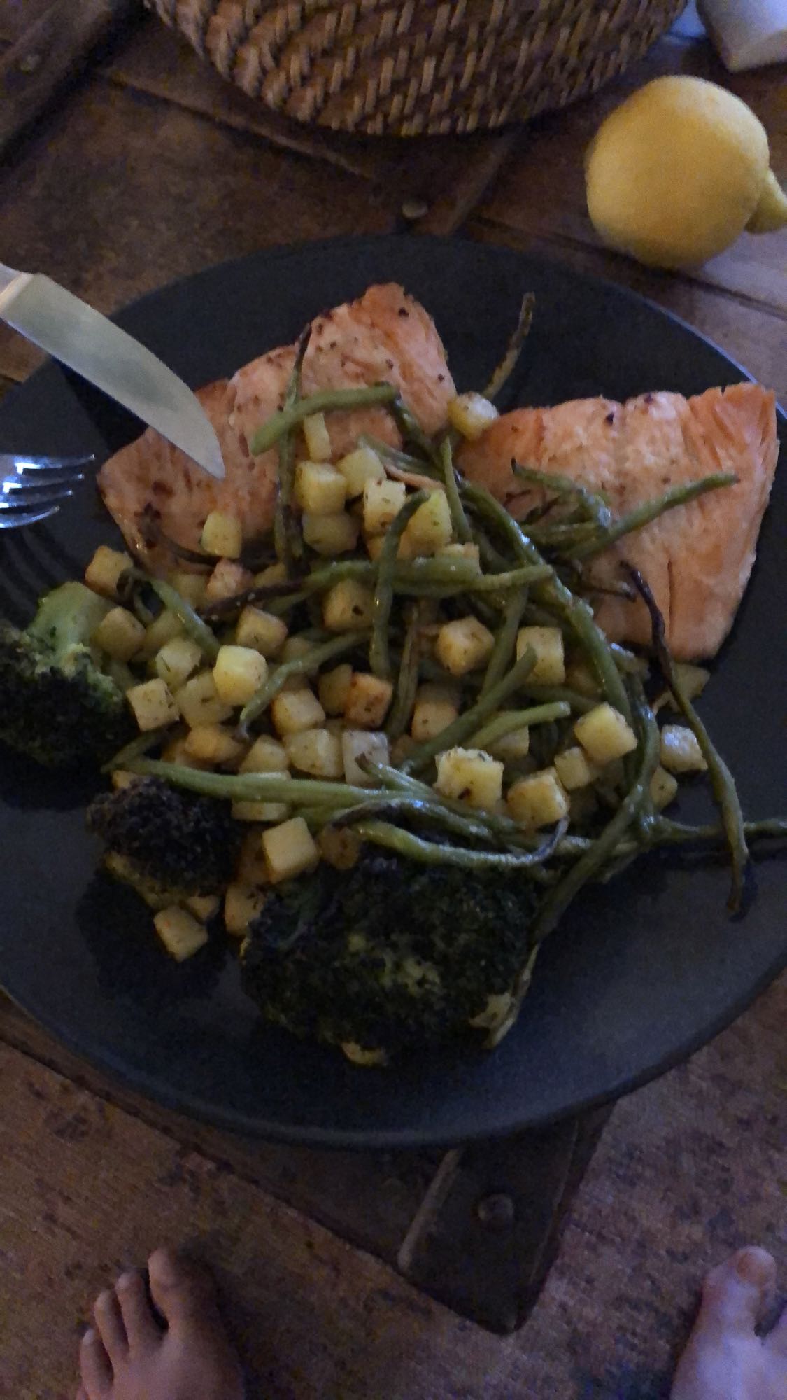 Saumon légumes rôtis