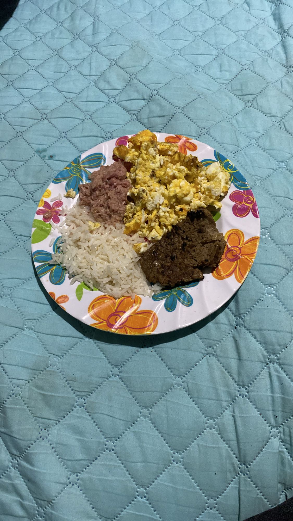 Plato mixto con arroz