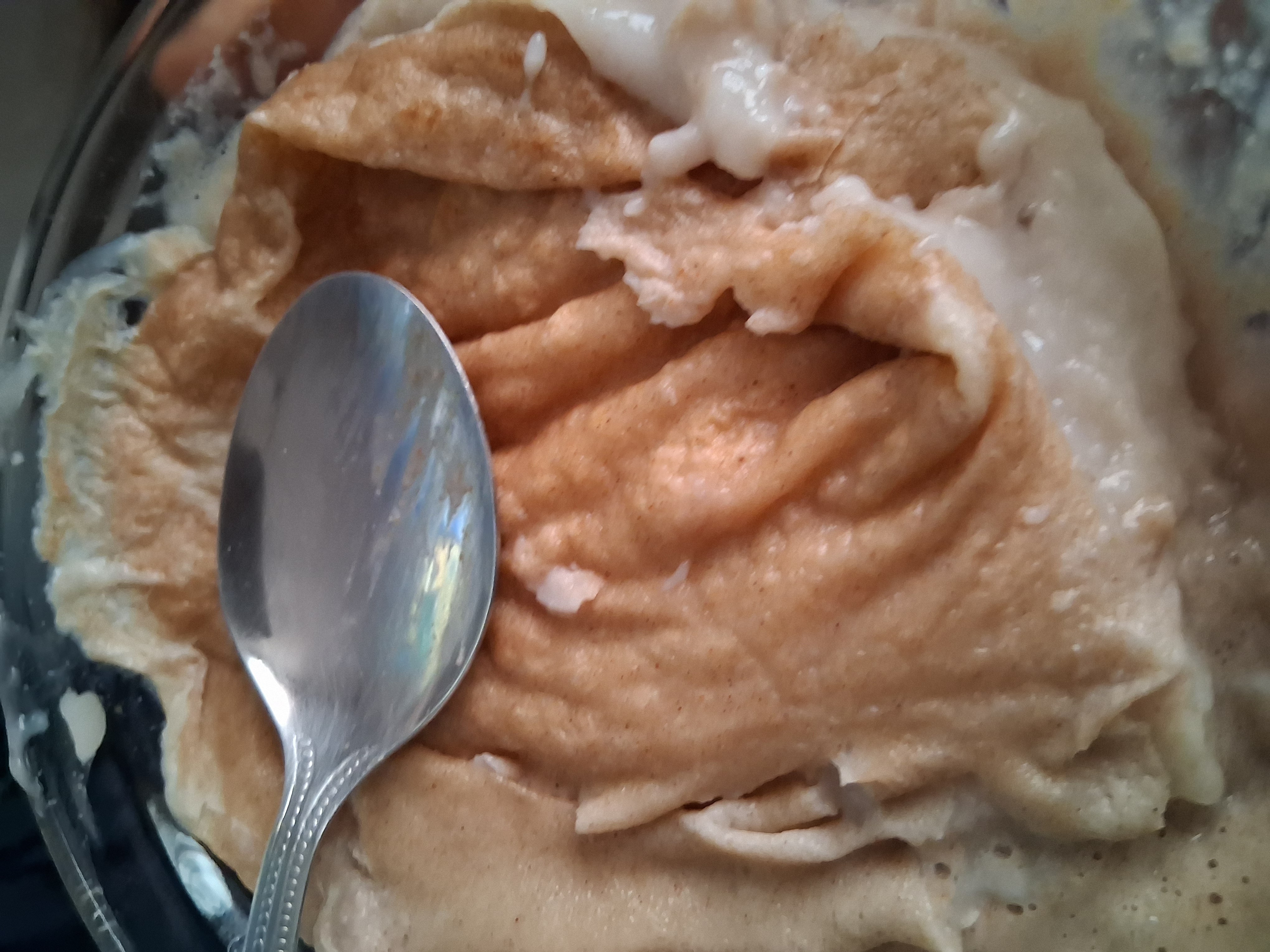helado de plátano y crema