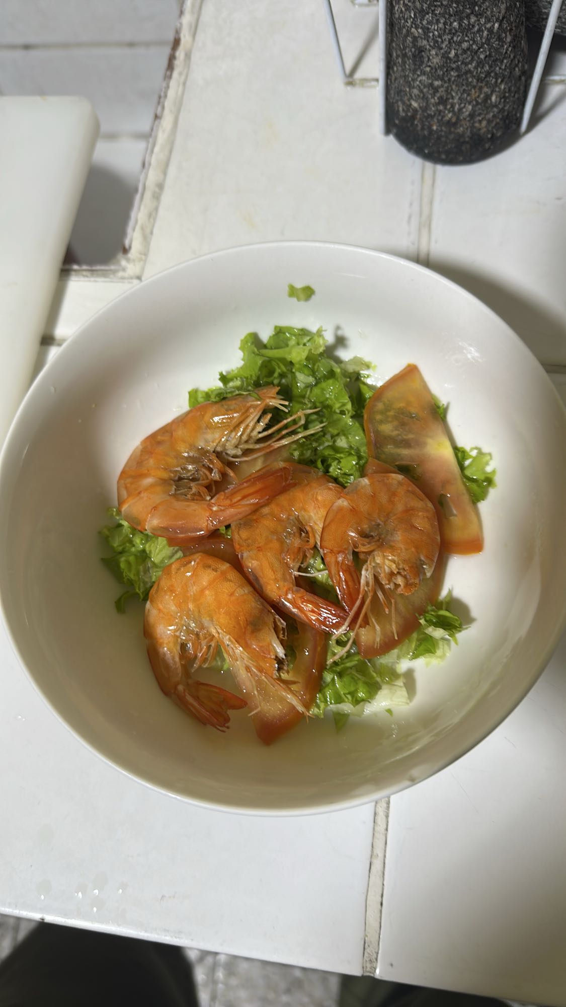 Ensalada de camarones