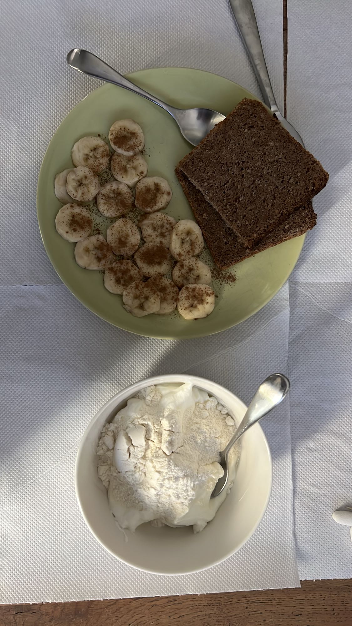 Πρωινό με μπανάνα και γιαούρτι