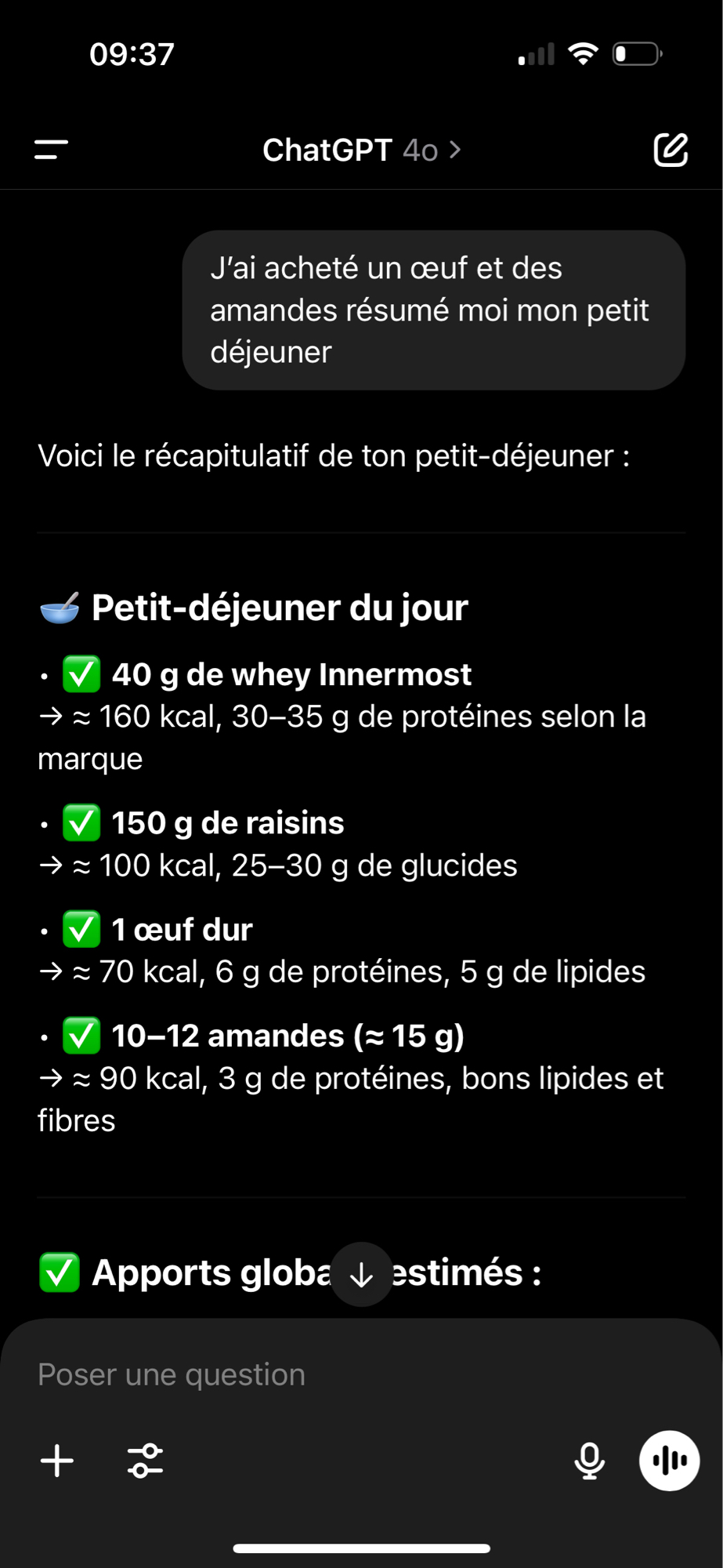 Petit-déjeuner protéiné