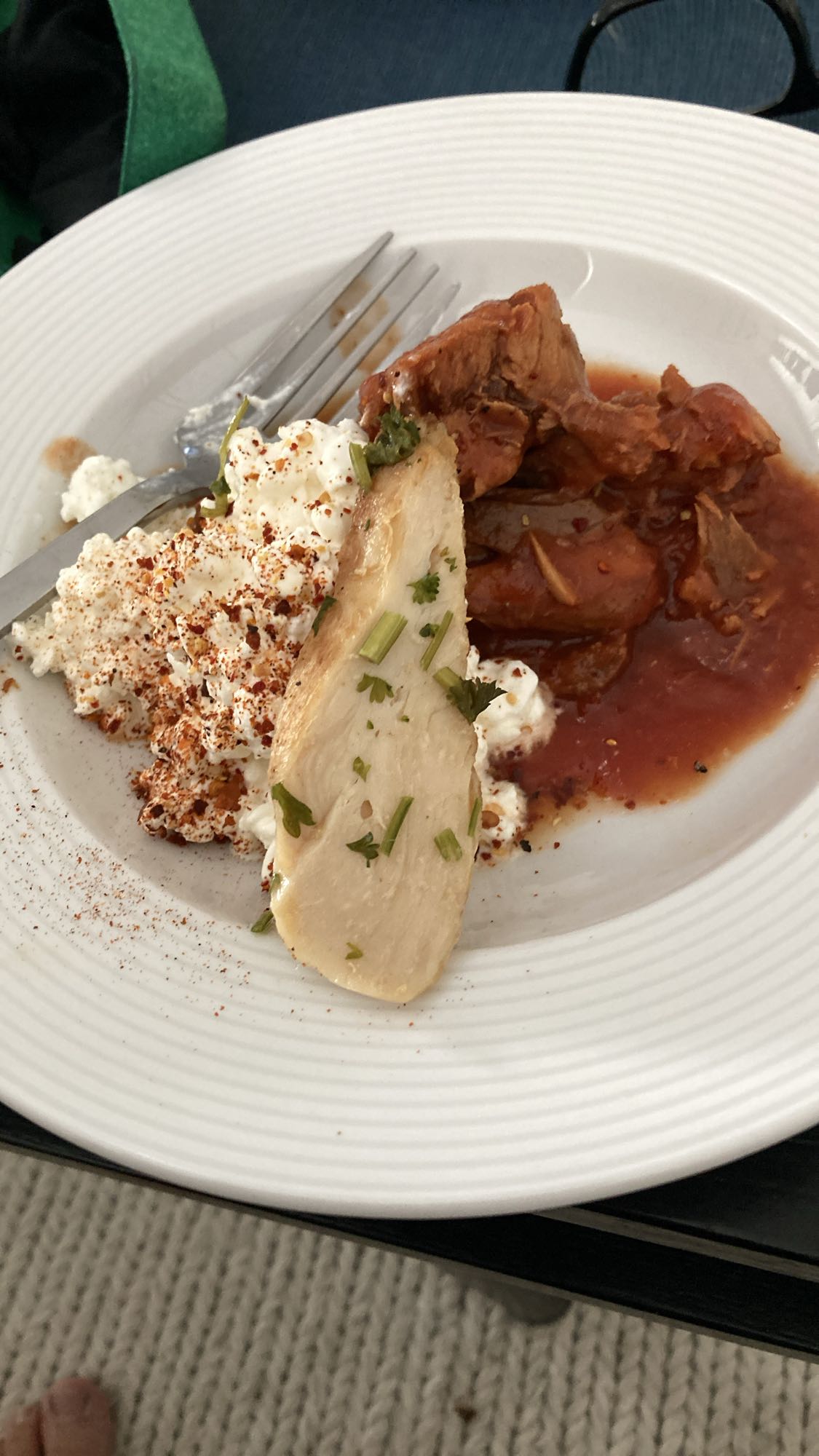 Makrill med keso och tomatgryta