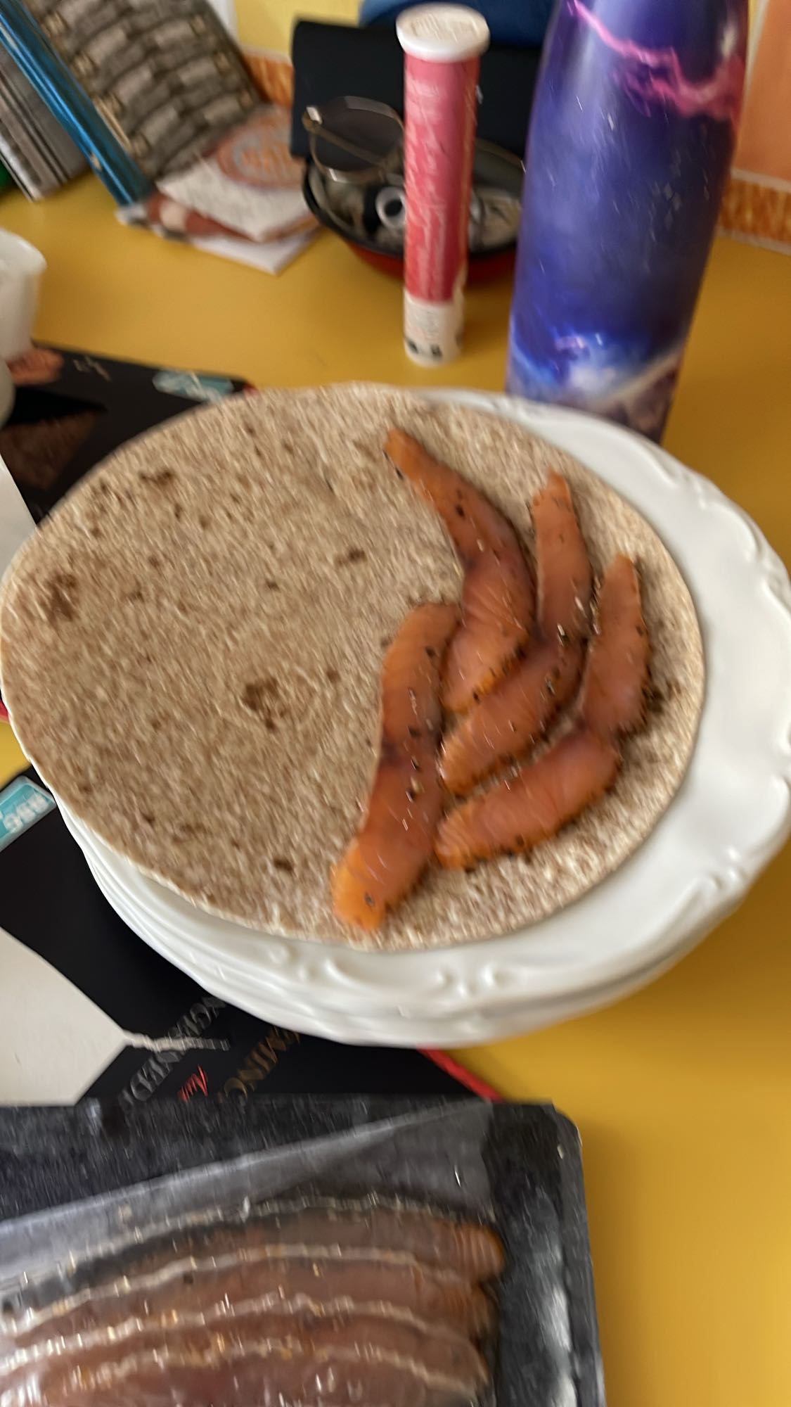 Wrap au saumon fumé