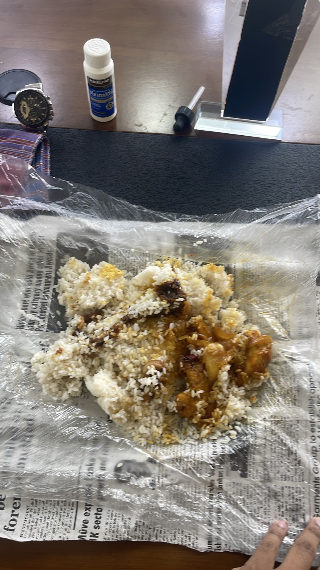 Rice with chicken curry