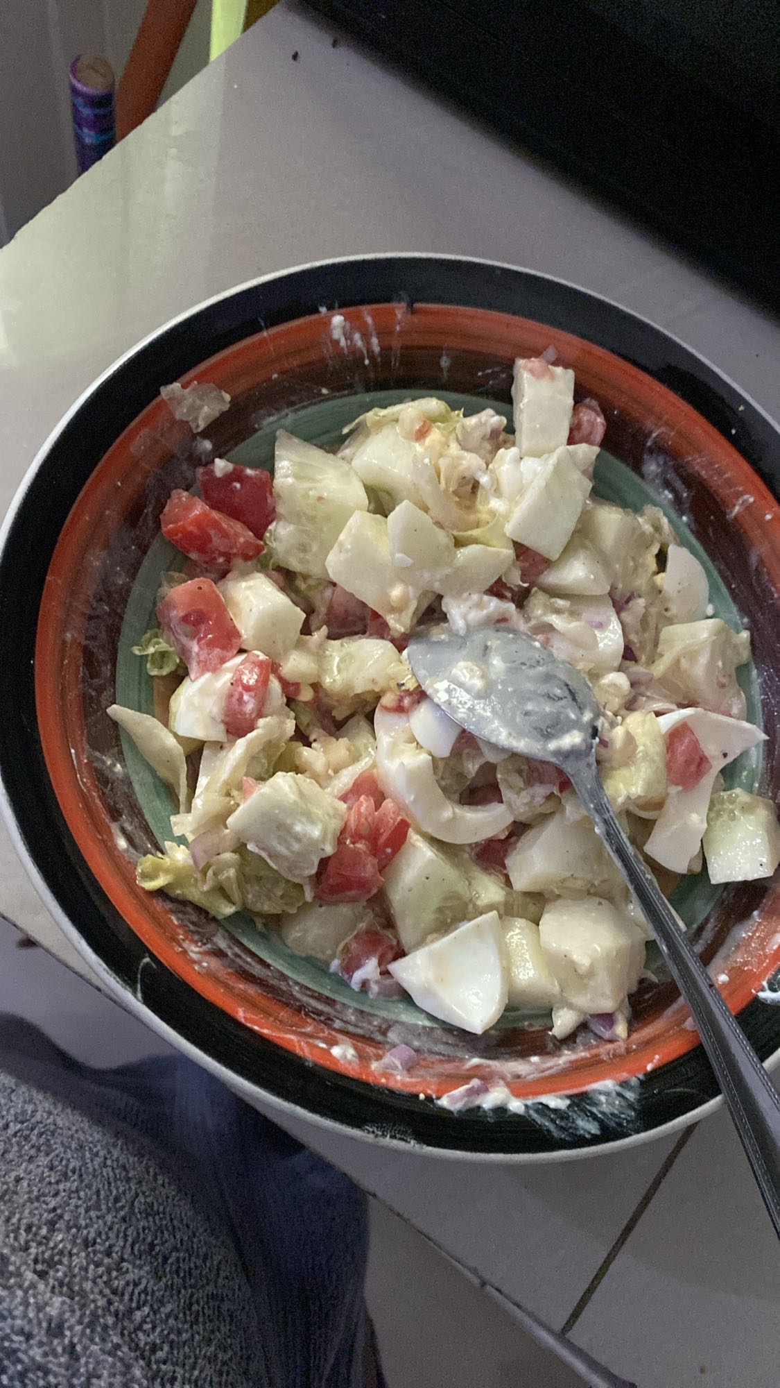 Ensalada de huevo y verduras