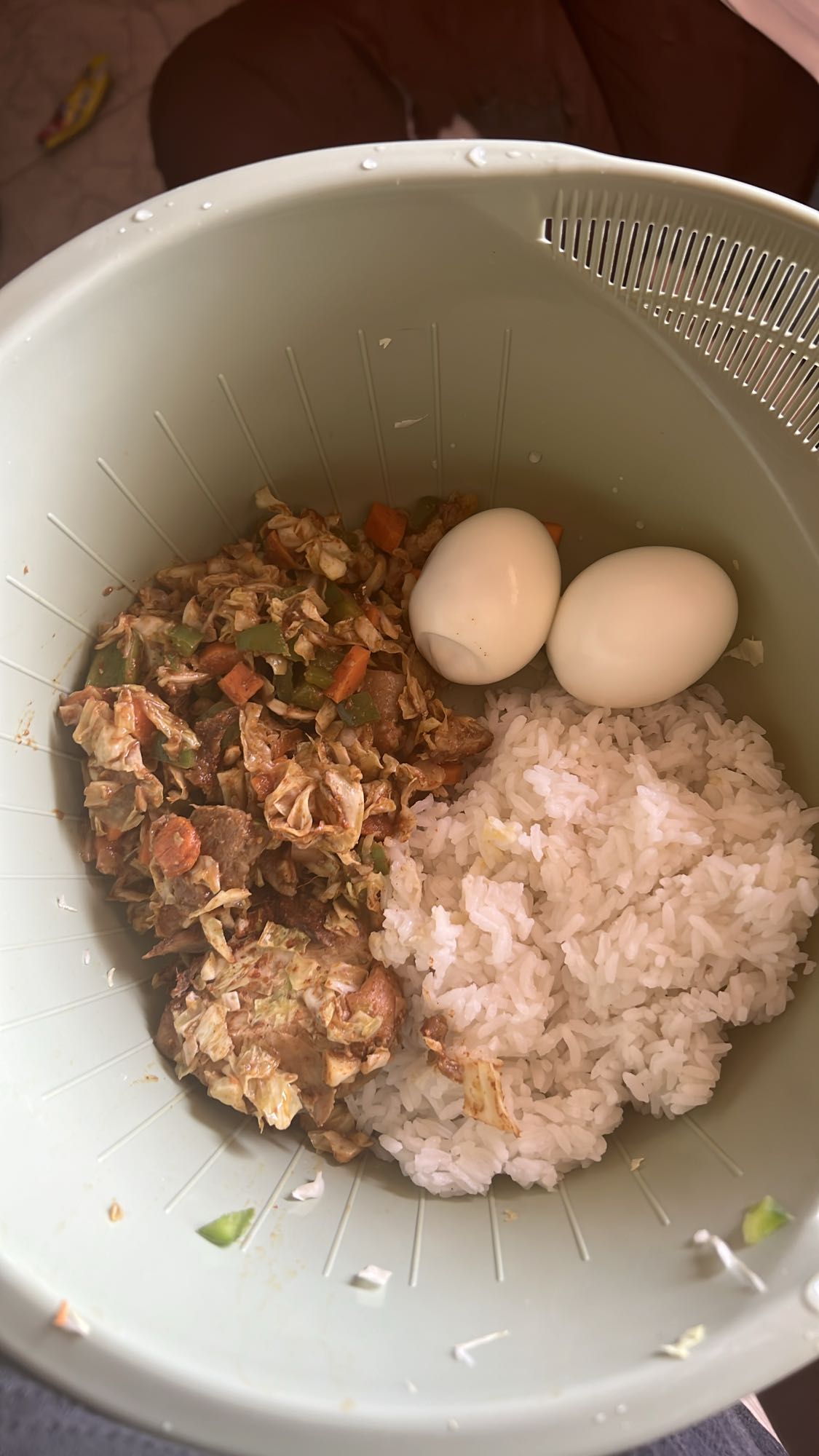 Rice, eggs & stir-fry