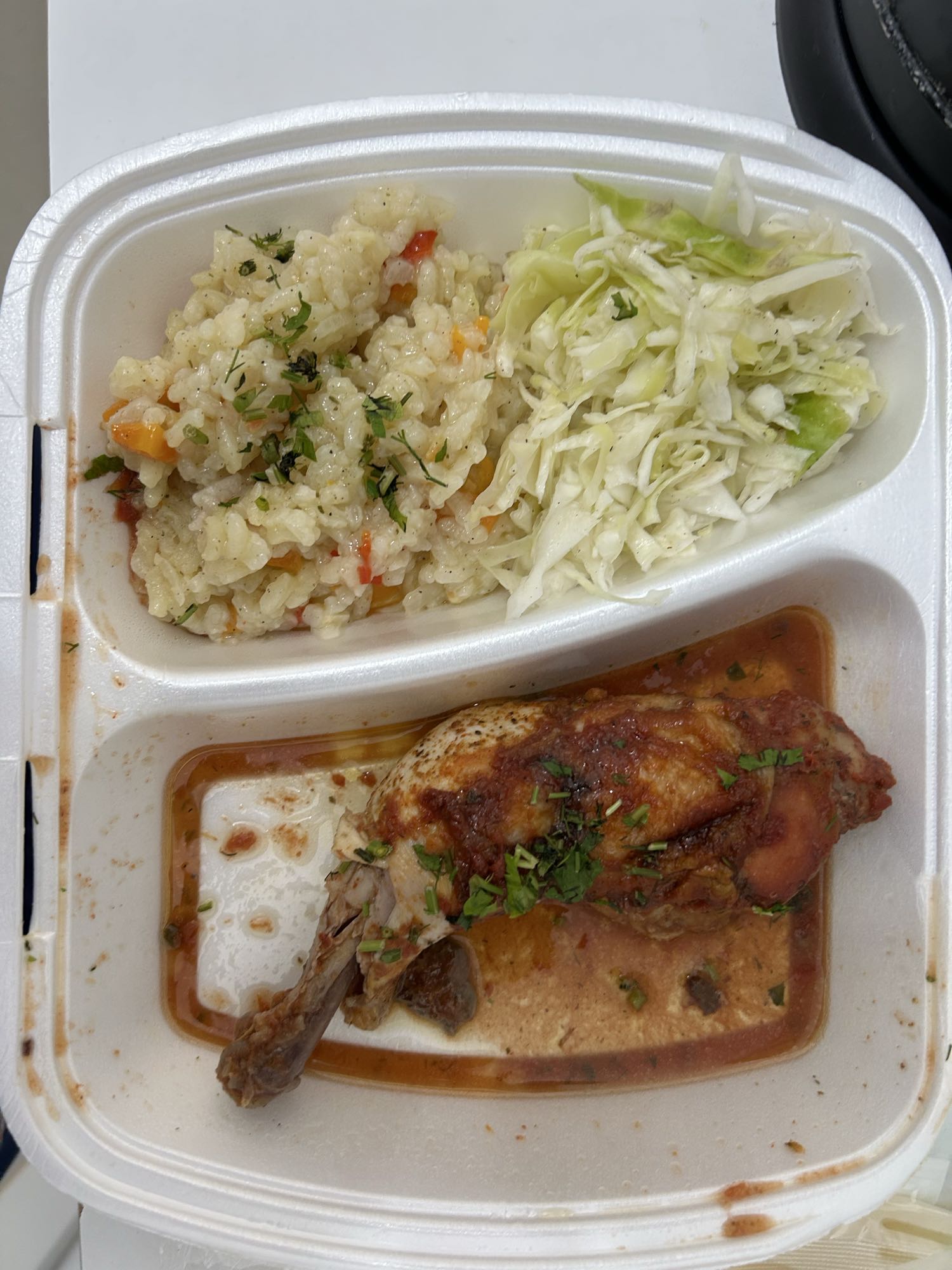 Pui cu orez și varză