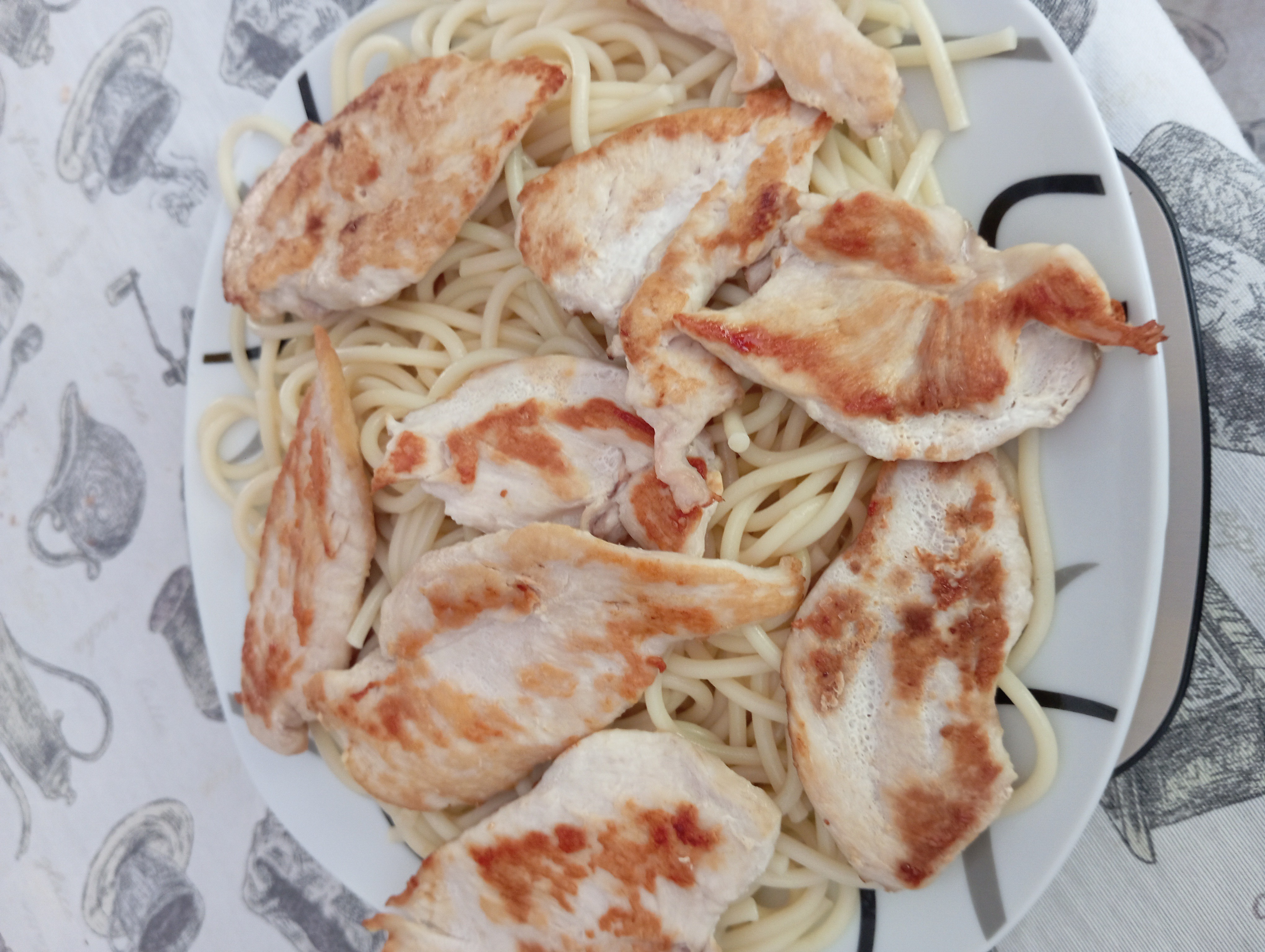 Chicken breast with pasta